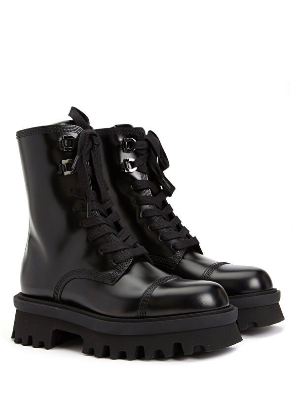 Salvatore Ferragamo o1s1rm1224 Leather Boots in Black Size US 9.5 / IT 39.5 - 2 Thumbnail