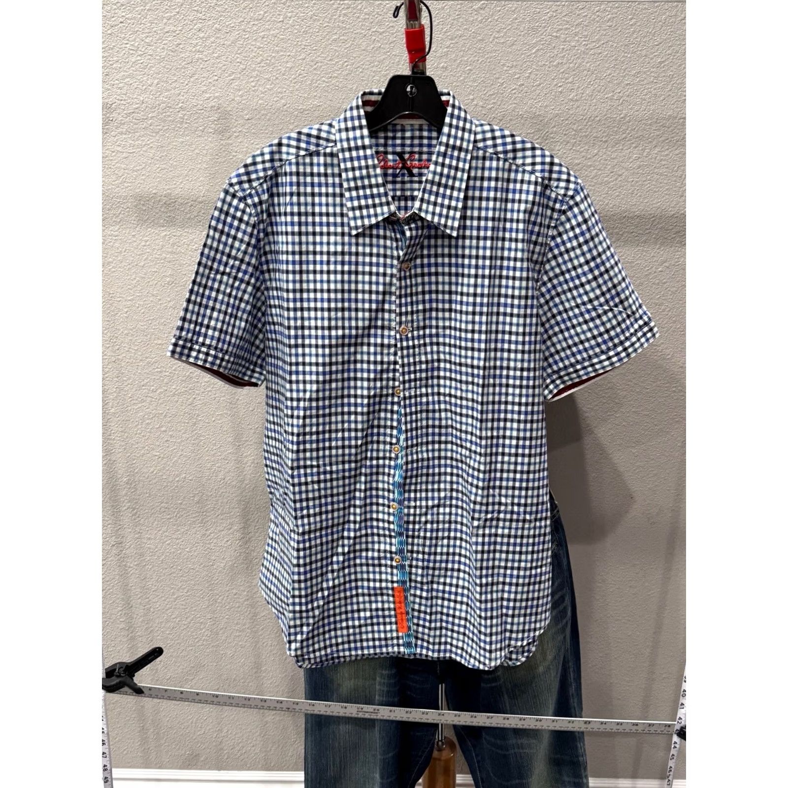 Robert Graham Robert Graham Shirt XL Multicolor Check Short Sleeve Button Up Mens Size US XL / EU 56 / 4 - 2 Thumbnail
