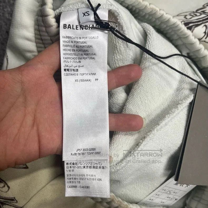 Balenciaga Balenciaga White Printed Knit Sweatpants. Size US 26 / EU 42 - 4 Thumbnail