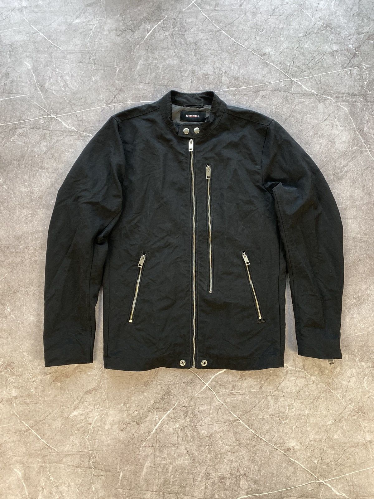 Diesel × Vintage Rare Y2K Diesel Bomber Light Black Jacket 100% Nylon Size US S / EU 44-46 / 1 - 2 Thumbnail
