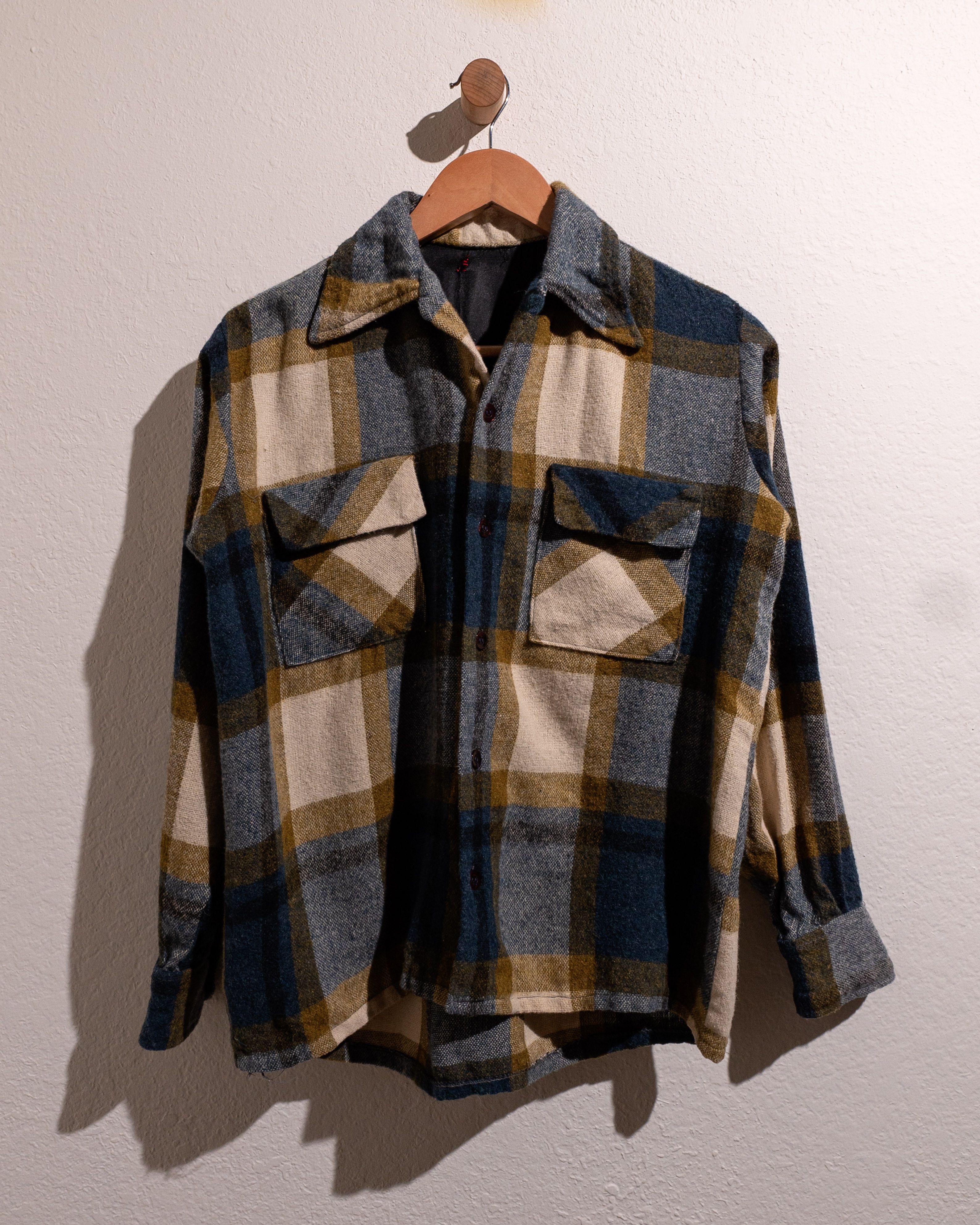 Vintage Flannel Plaid Thickened Shirt