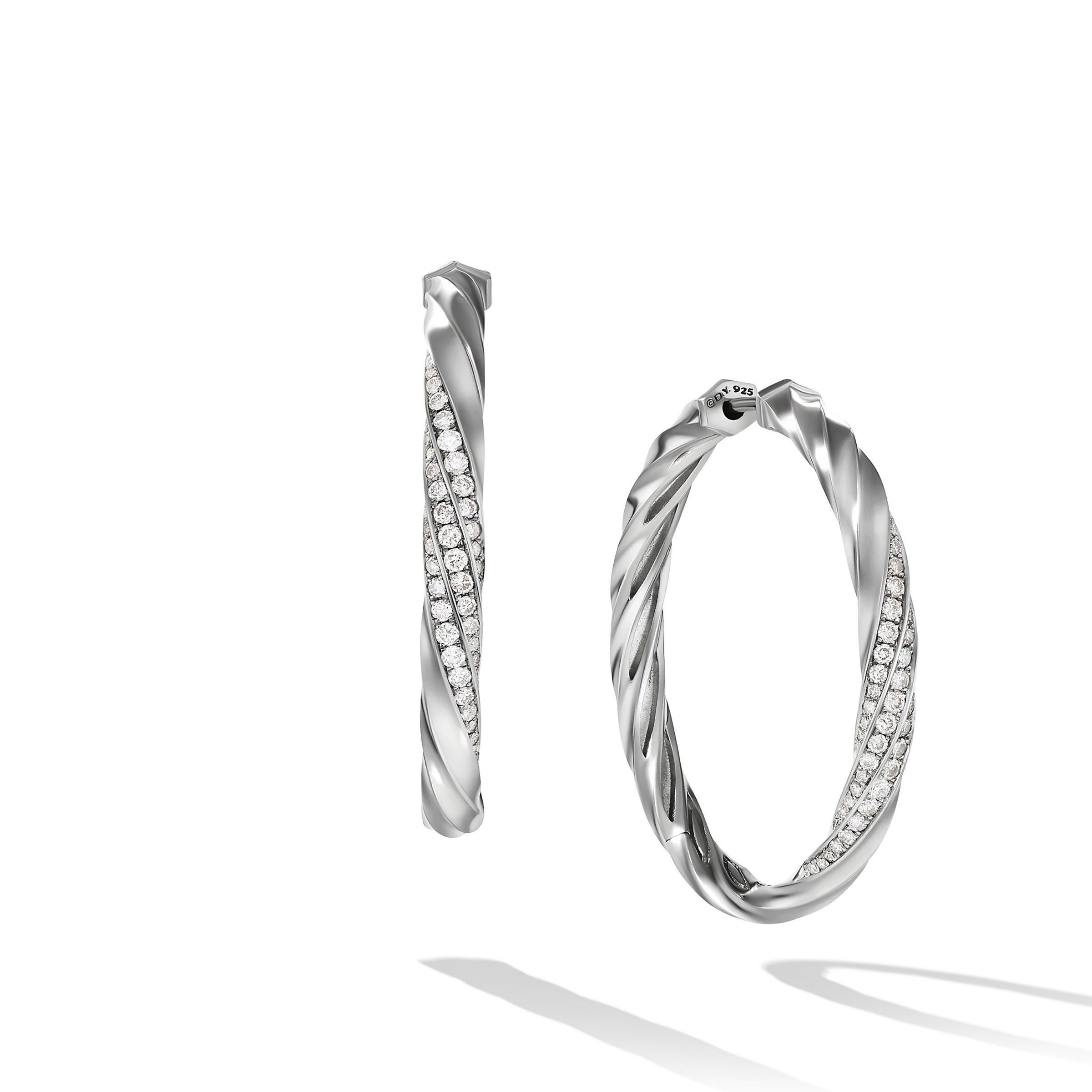 David Yurman o1w1db10525 E17623D Earrings in Sterling Silver with Diamond Size ONE SIZE - 1 Thumbnail