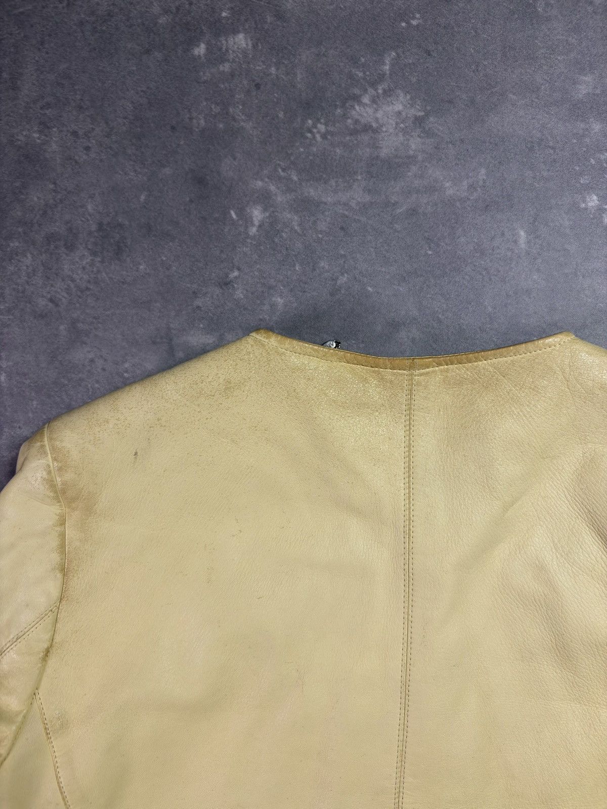 Givenchy 90s Distressed Faded Givenchy Napoleon Leather Jacket 40 Size L / US 10 / IT 46 - 17 Thumbnail