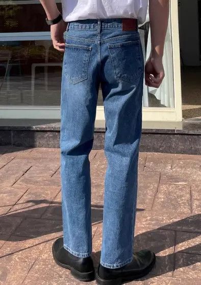 Japanese Brand Loose straight-leg vintage distressed casual versatile jeans Size US 32 / EU 48 - 6 Thumbnail