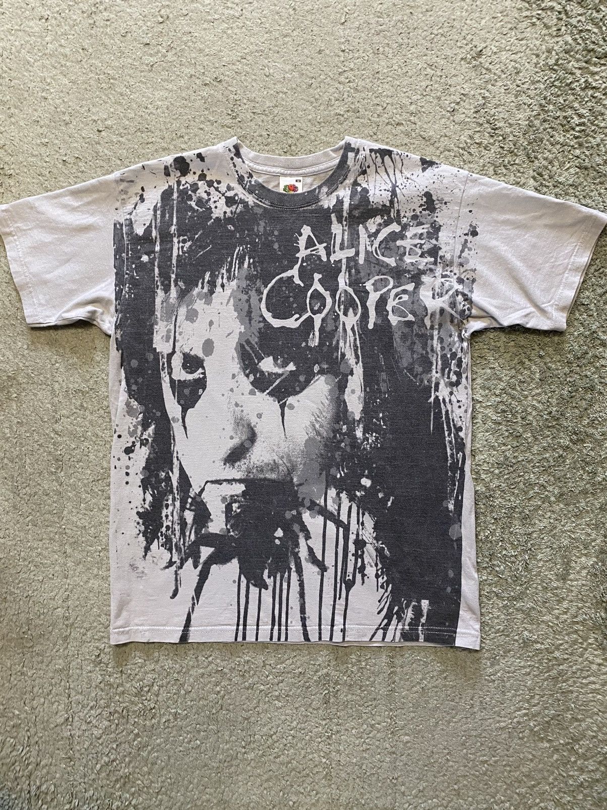 Band Tees Vintage Y2K Alice Cooper face AOP spider Crazy Metal Tee Size US M / EU 48-50 / 2 - 1 Thumbnail
