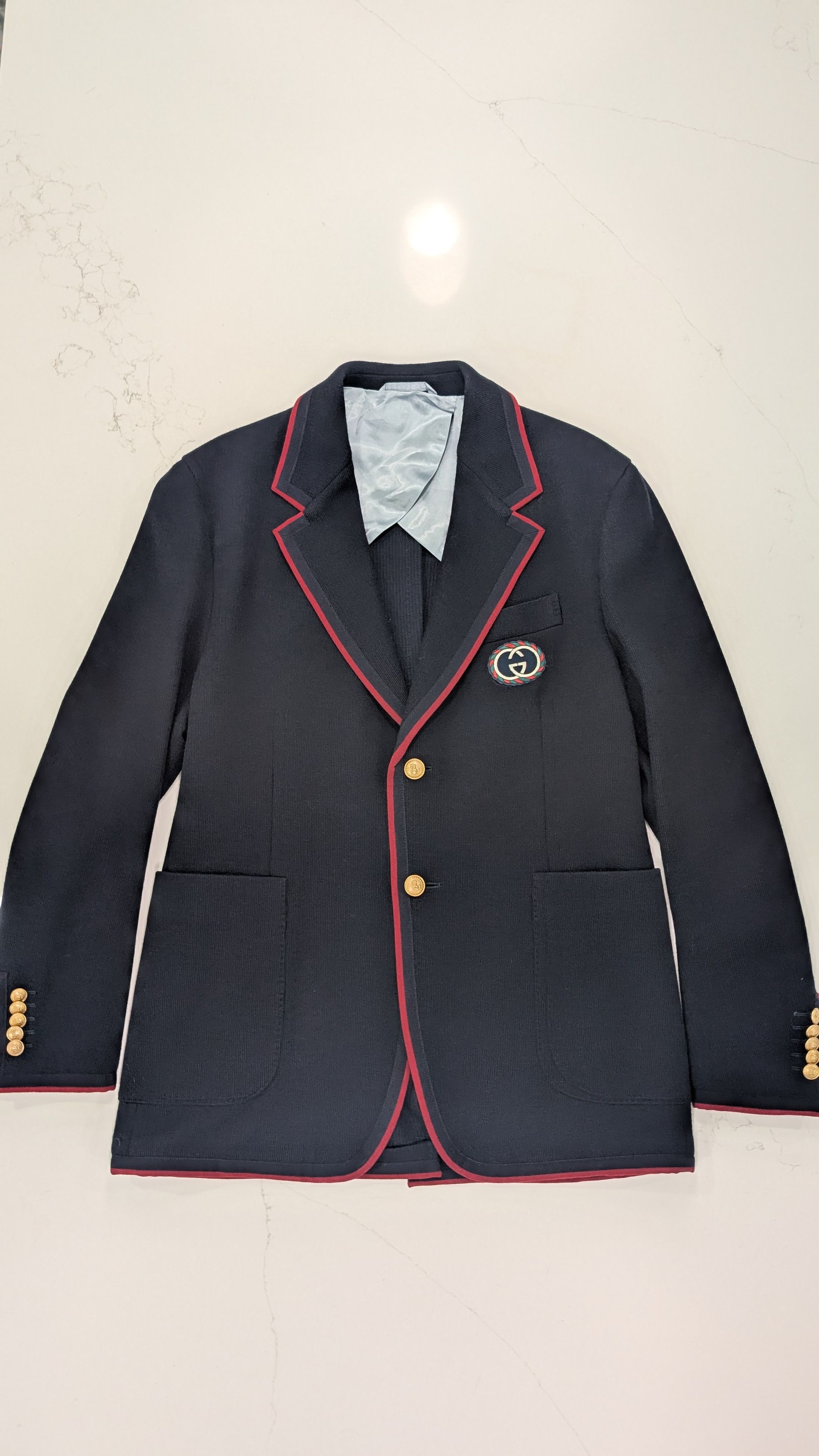 Gucci Gucci Fo Palma Blazer – Wool/Cotton Jersey – Size 50 Size 50R - 1 Thumbnail