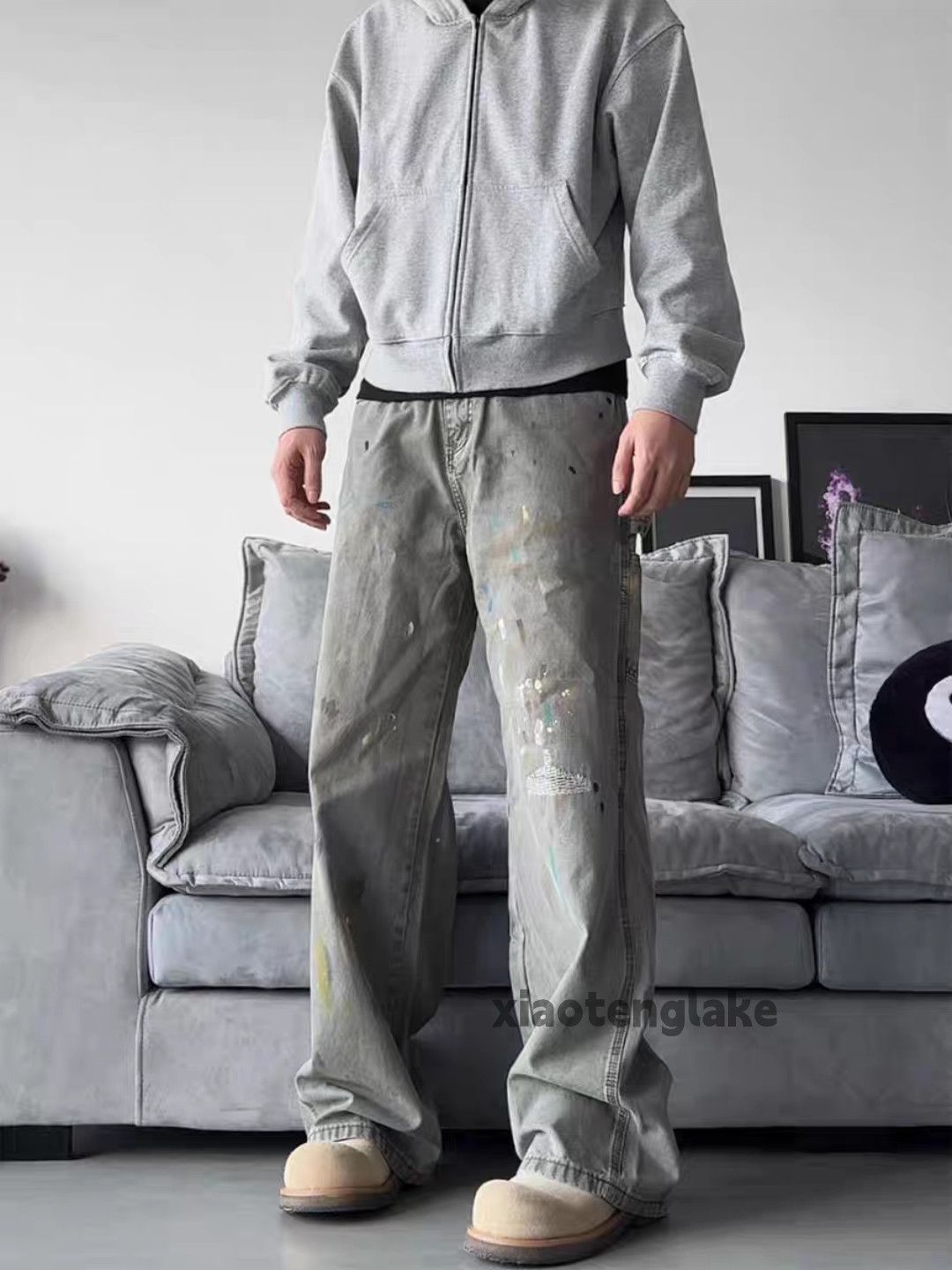 Designer × Japanese Brand × Vintage washed faded carpenter workwear cargo paint pants Size US 30 / EU 46 - 4 Thumbnail