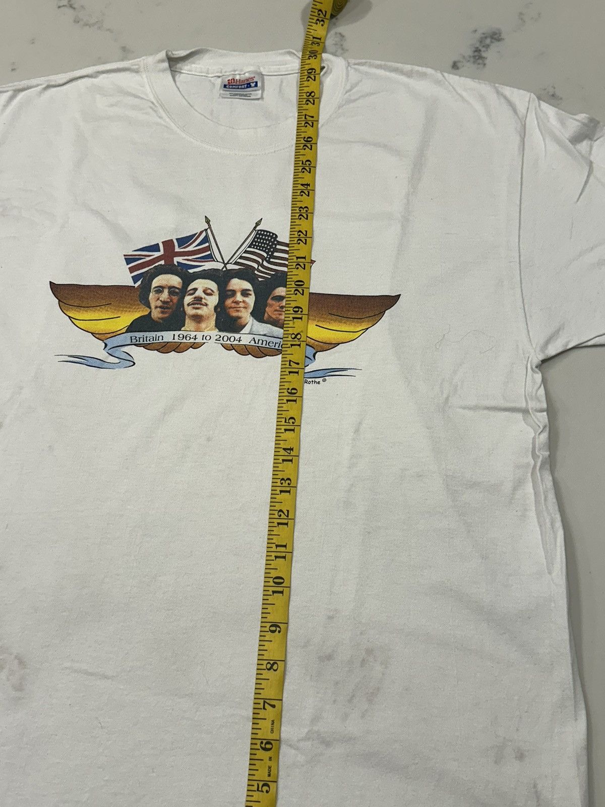 Band Tees × Vintage Vintage 2004 Y2K The Beatles Band T-Shirt Size Large White Size US L / EU 52-54 / 3 - 7 Thumbnail