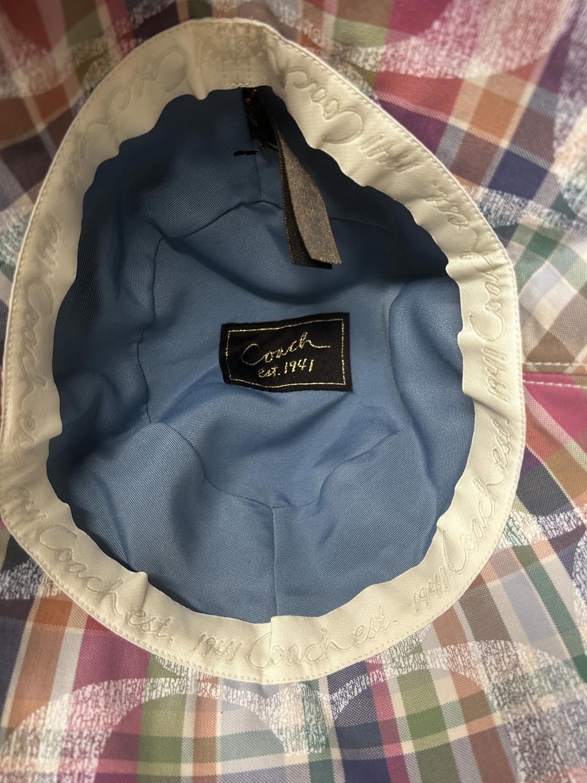 Coach Stylish Coach Plaid Bucket Hat Size ONE SIZE - 3 Thumbnail