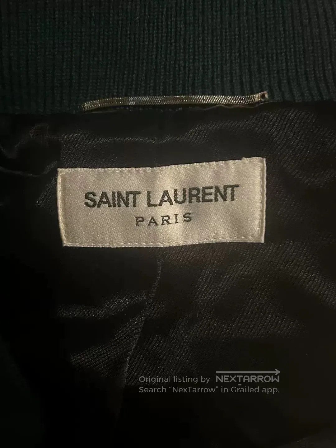 Saint Laurent Paris Saint Laurent Green Baseball Jacket. Size US M / EU 48-50 / 2 - 3 Thumbnail