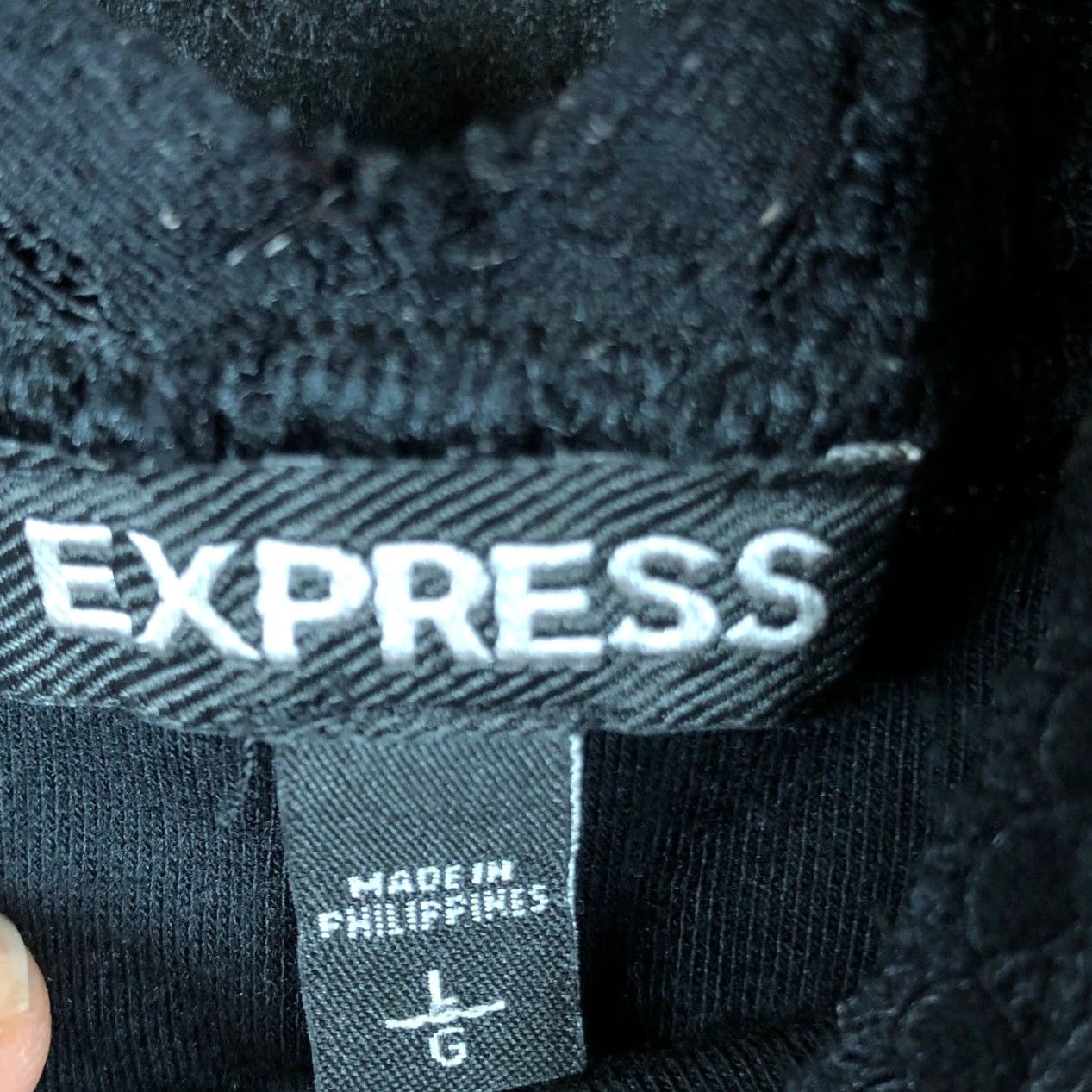 Express Express Blouse Women V-Neck Black Sleeveless Stretch Lace Slim Large - Party Workwear Casual Size L / US 10 / IT 46 - 6 Thumbnail