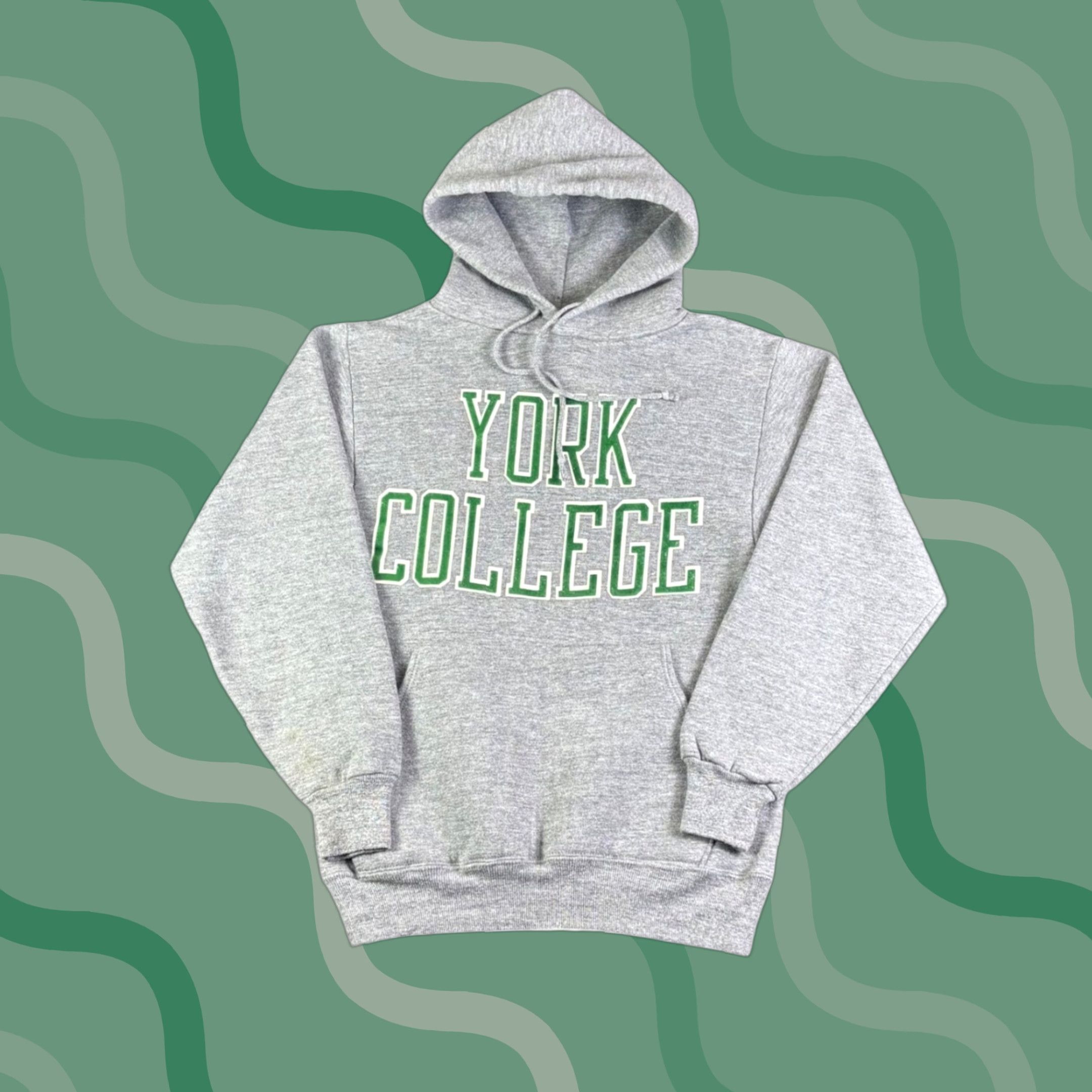 Jansport VINTAGE JanSport Hoodie Mens Small Gray Pullover Graphic Print University York College 90s Basketball Soccer Lounge? Size US S / EU 44-46 / 1 - 1 Thumbnail