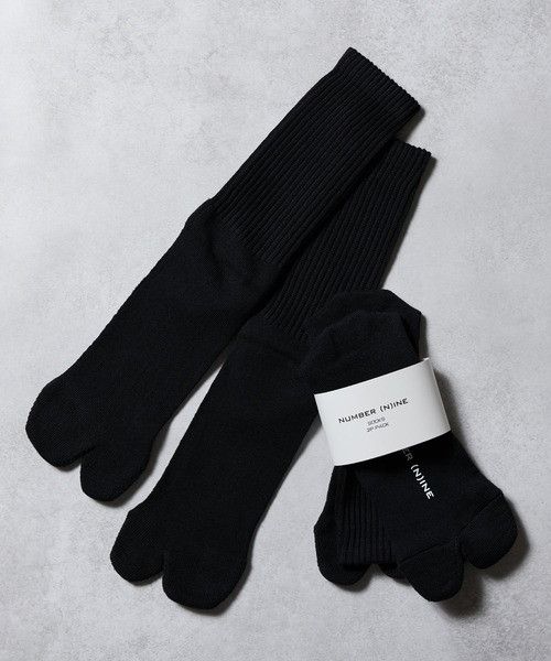 Number (N)ine Number nine PLAIN 2 PACK RIB TABI SOCKS Size ONE SIZE - 1 Thumbnail