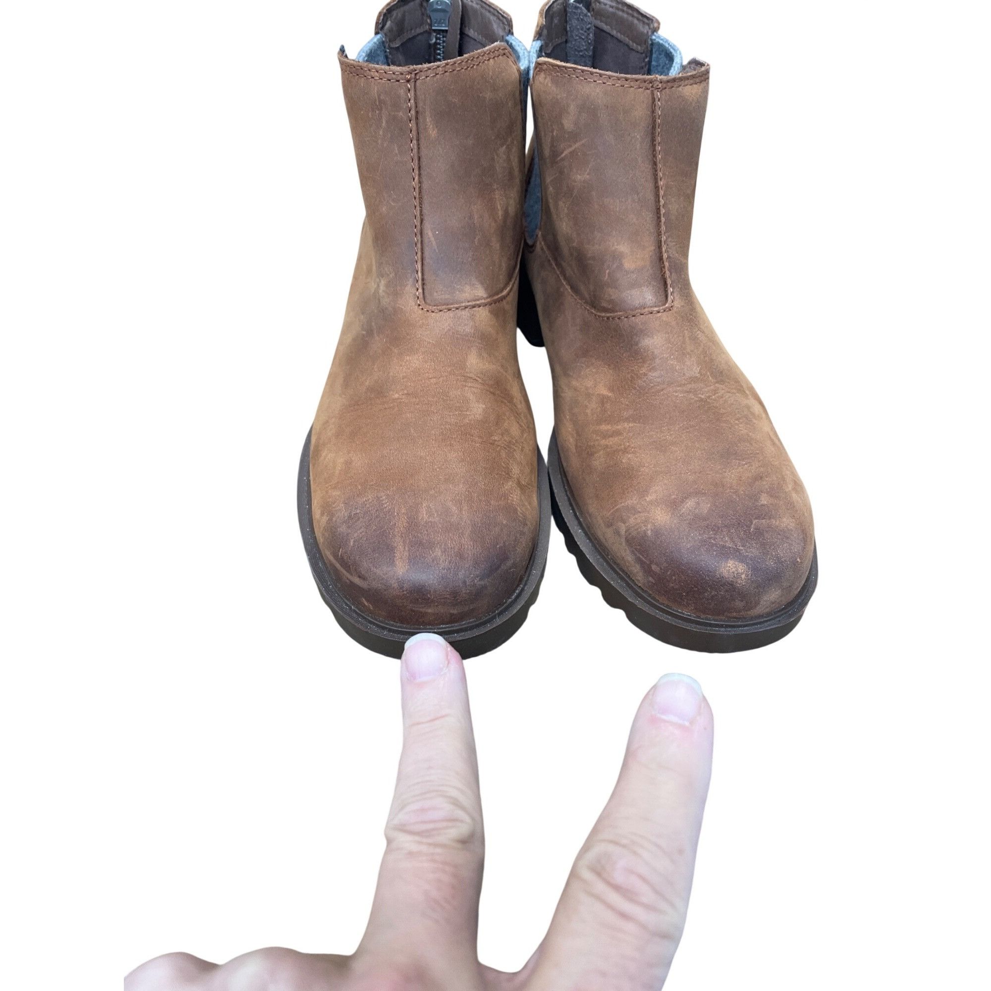 SOREL Sorel Womans brown leather ankle waterproof boots Sz 9.5 SKU Size US 9.5 / IT 39.5 - 16 Thumbnail