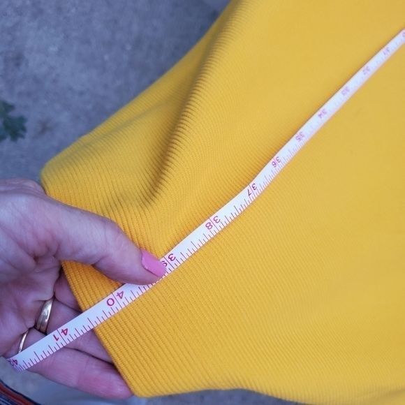 Boden Boden Bronte Ottoman Yellow Rib Textured Knit 3/4 Sleeve Vne Size L / US 10 / IT 46 - 11 Thumbnail