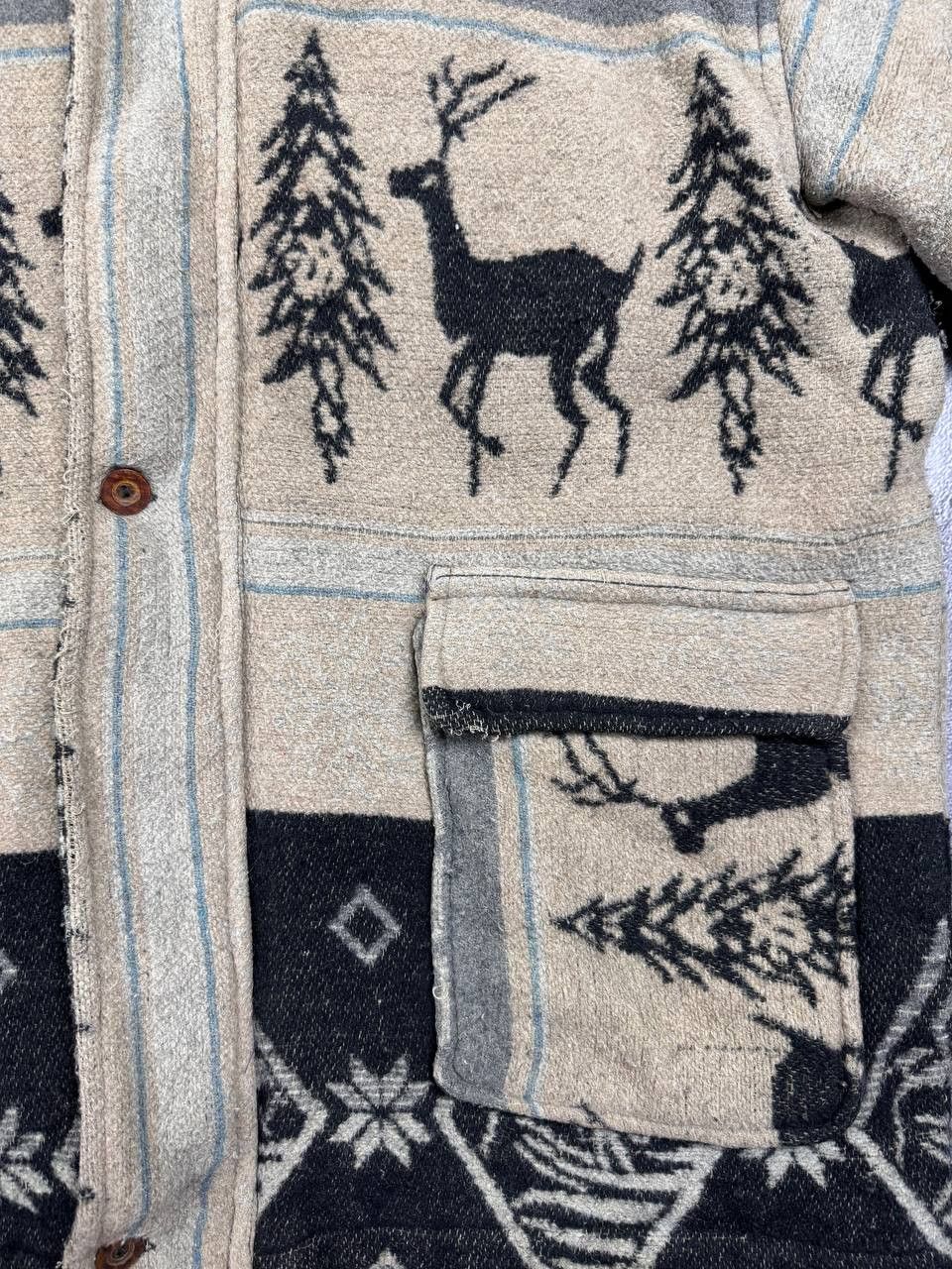 Other Vintage Himalayan Jacket Fleece deer pine trees with wool Size US XL / EU 56 / 4 - 4 Thumbnail