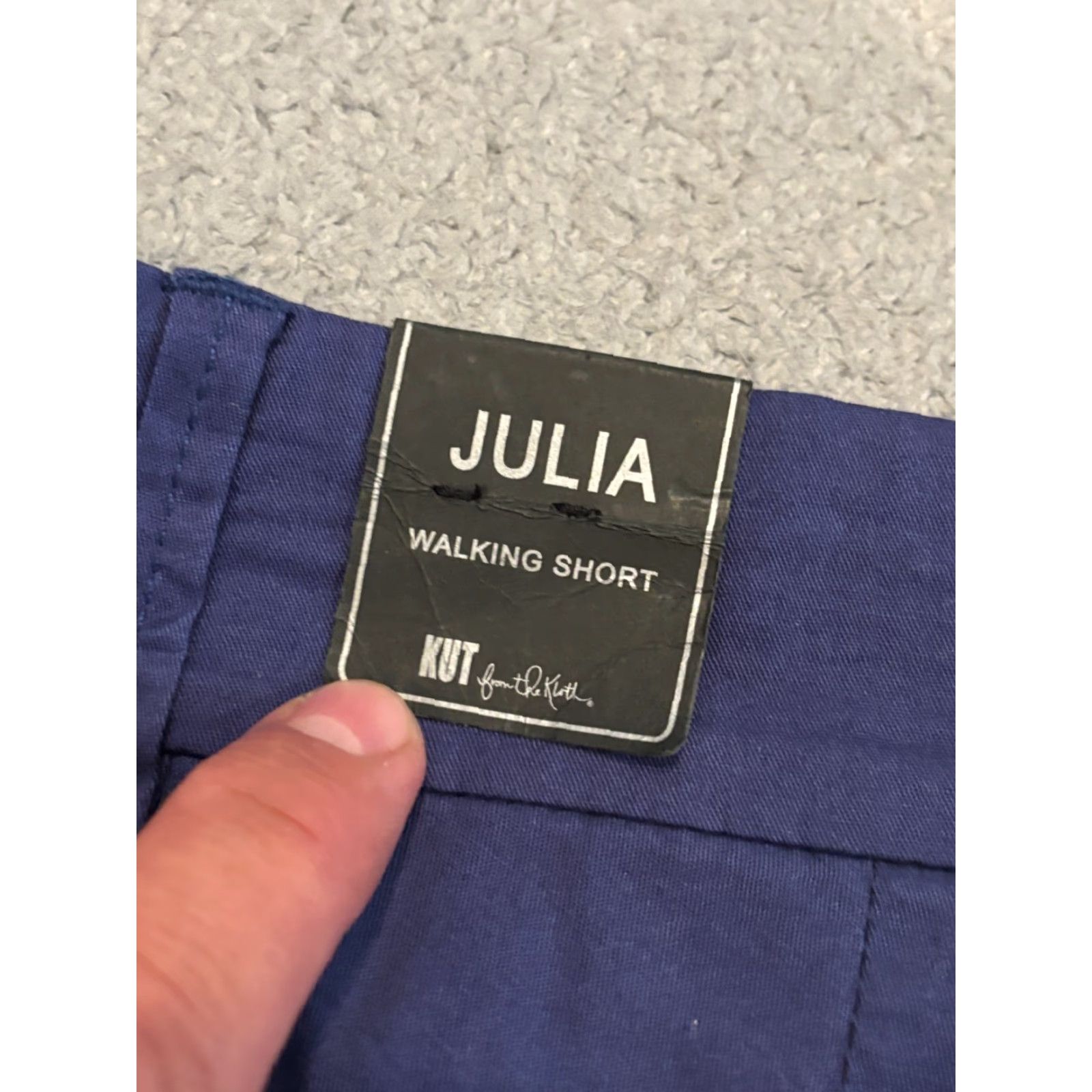 Vintage KUT from the Kloth Julia Walking Short Womens 4 Blue Denim Chino Shorts Casual Flat Front 5-Pocket Style Summer Womens Size 27" / US 4 / IT 40 - 7 Thumbnail