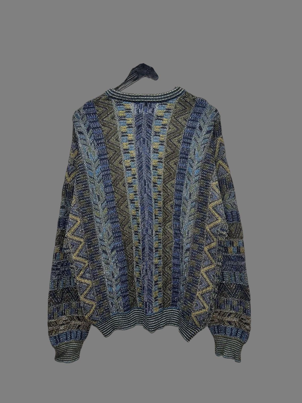 Coogi Vintage Harald’s Blue Pattern Knit Sweater Size 52 Size US L / EU 52-54 / 3 - 11 Thumbnail