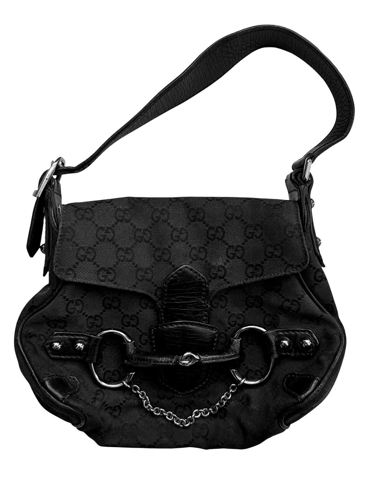 Gucci Tom Ford Horse Bit Canvas Monogram Hobo Bag Size ONE SIZE - 1 Thumbnail