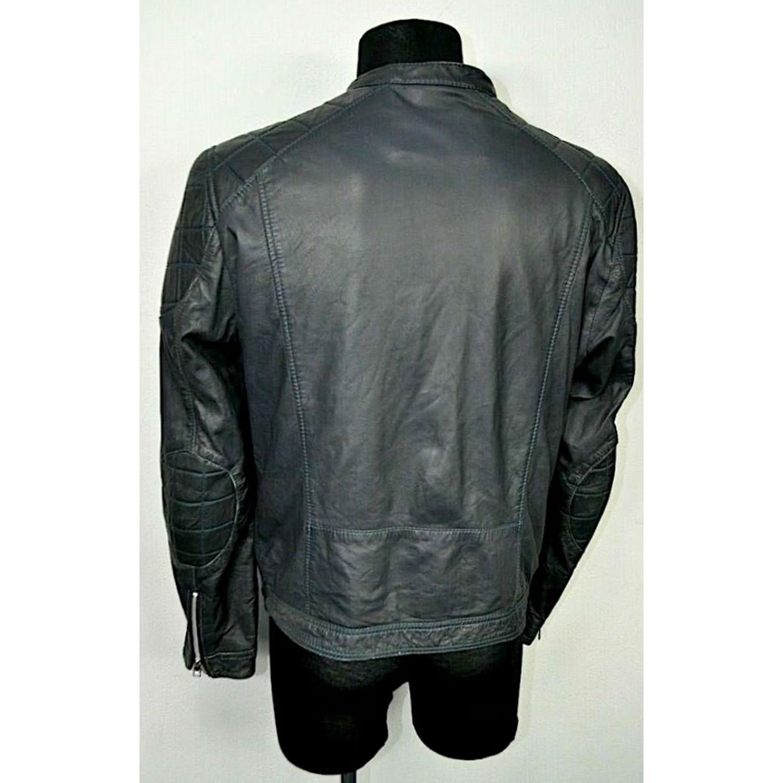 GOOSECRAFT Goosecraft 944 Biker Jacket Men M Black Leather Shirt? Size US M / EU 48-50 / 2 - 6 Thumbnail