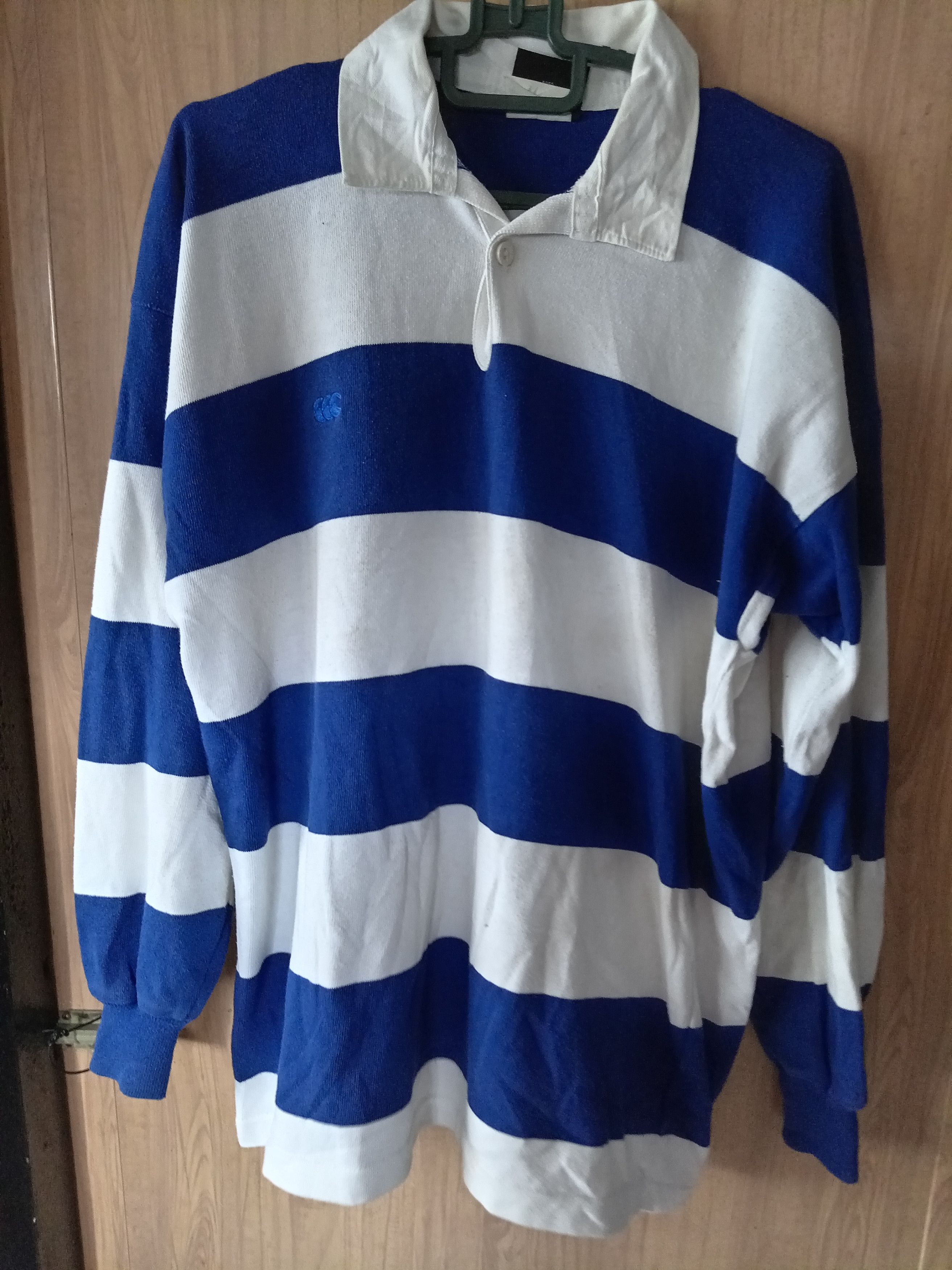 Vintage stripe Canterbury long sleeve polo shirt