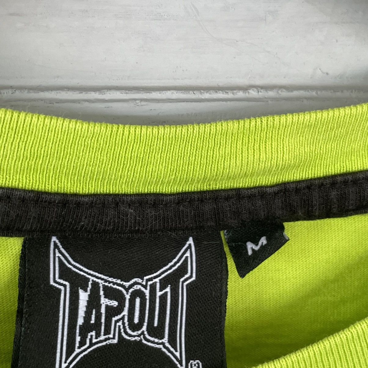 Tapout Tapout big print logo T-shirt neon green MMA Y2K Size US M / EU 48-50 / 2 - 6 Thumbnail