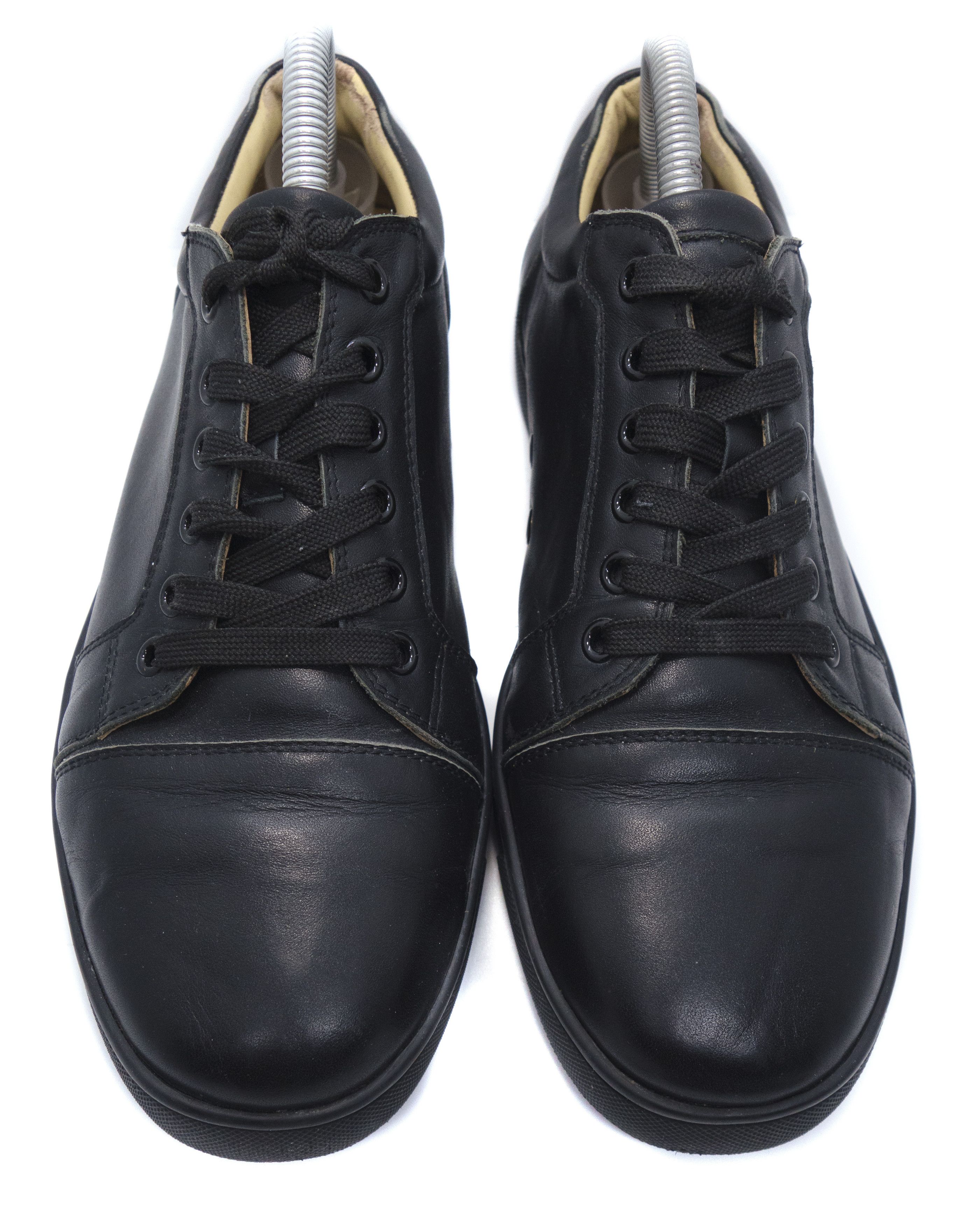 Christian Louboutin Black Low Leather Sneakers Size US 9.5 / EU 42-43 - 3 Thumbnail