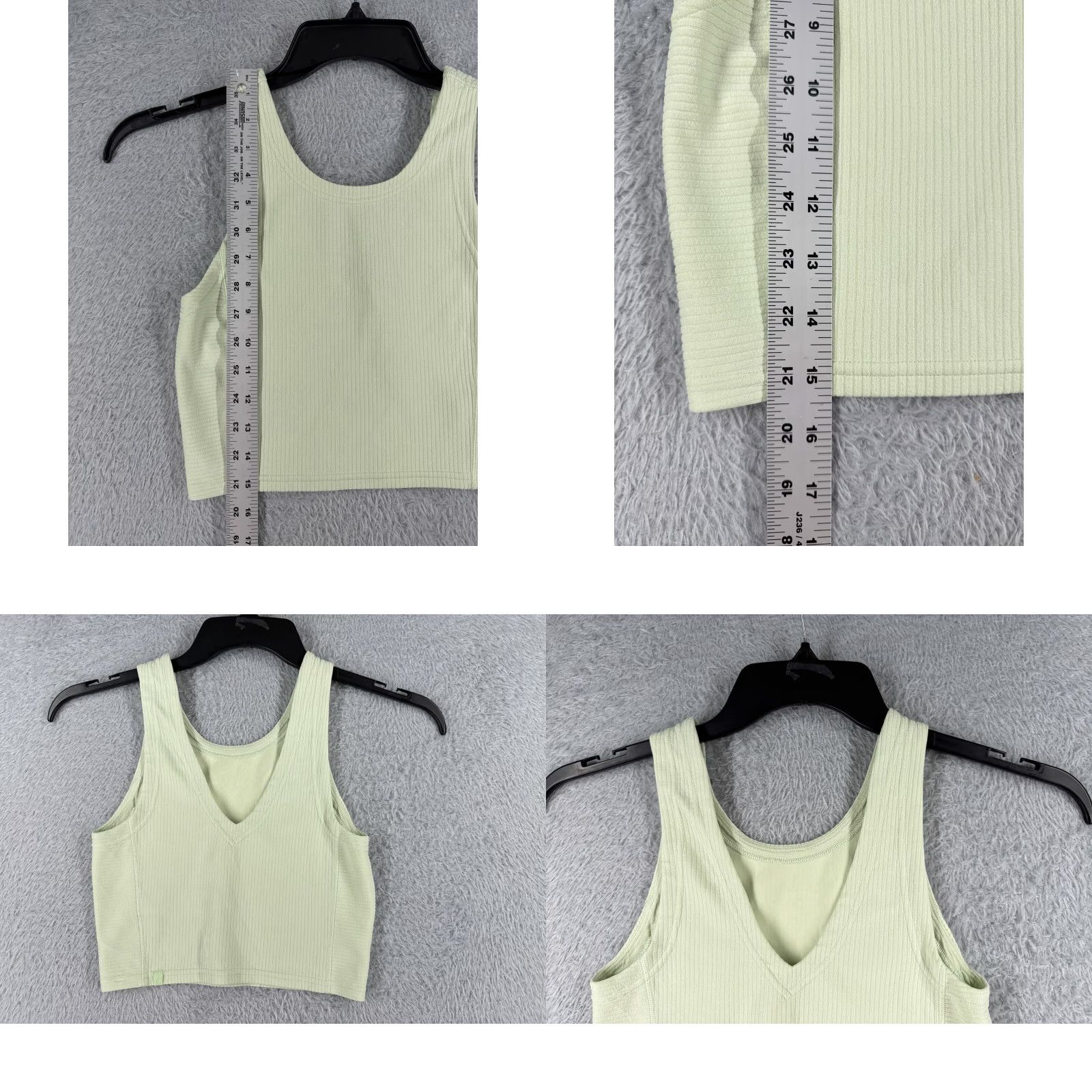 Lululemon Lululemon Shirt Women Cropped Tank Top Green Ribbed Softstreme Polyester 2 W1EDF Size XS / US 0-2 / IT 36-38 - 8 Thumbnail