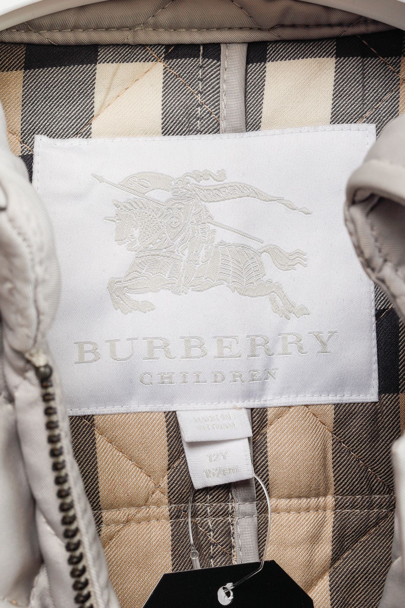 Burberry Burberry Grey Quilted Belted Zip Jacket Size XXS / US 00 / IT 34 - 4 Thumbnail