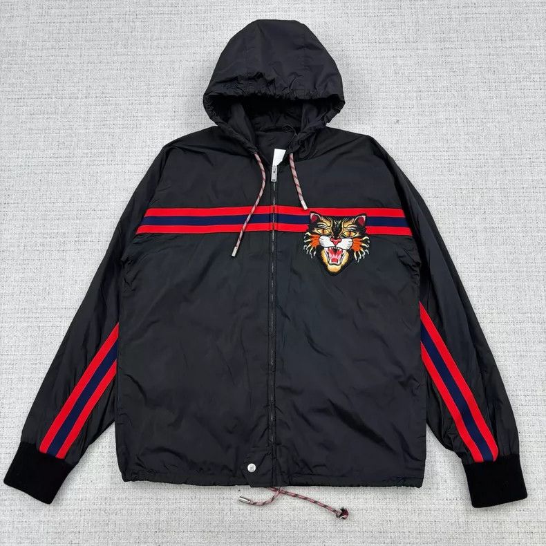 Gucci Gucci Tiger head stitching embroidered pattern zipper hoode Size US M / EU 48-50 / 2 - 1 Thumbnail