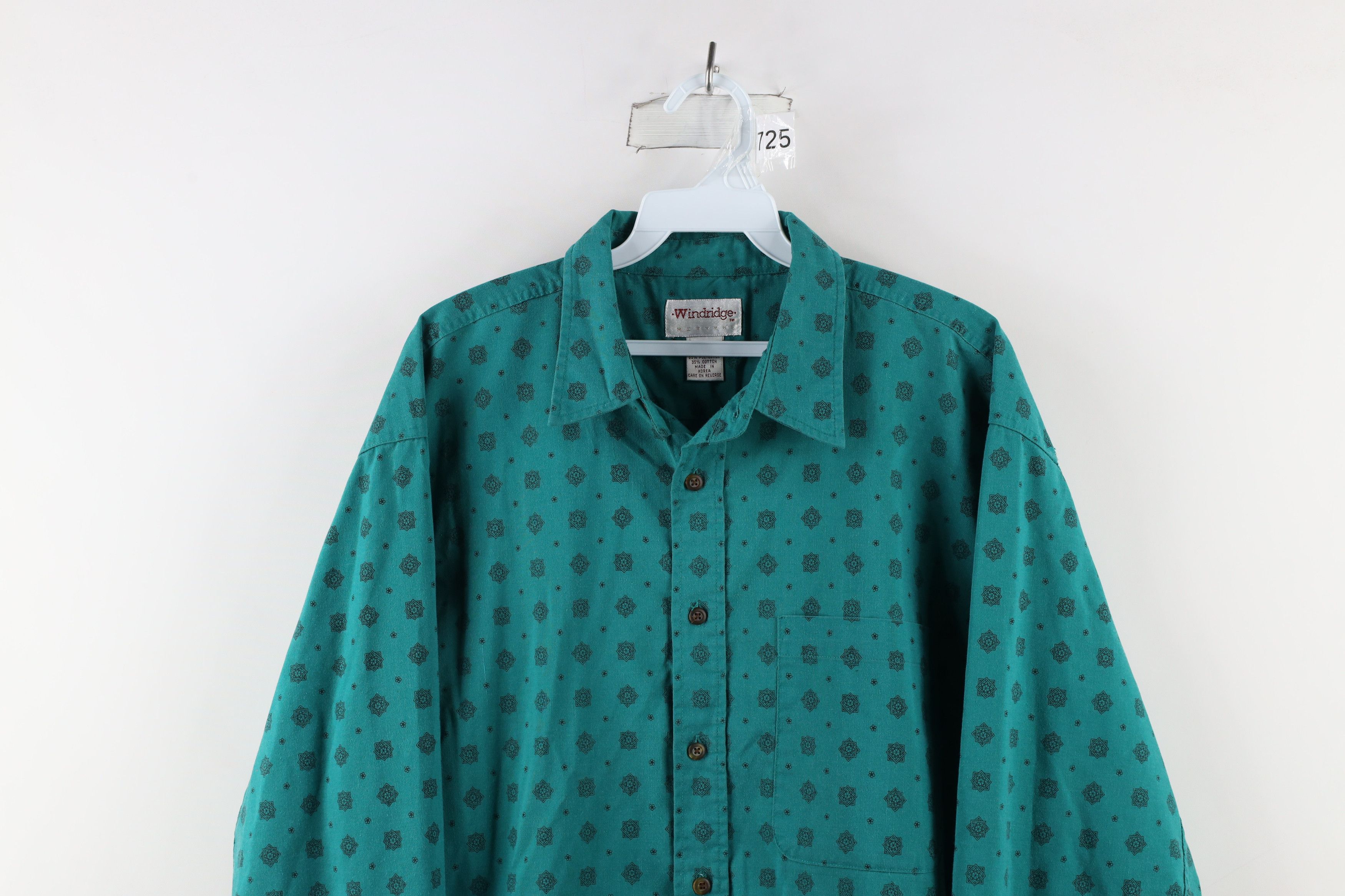 Vintage Vintage 90s Streetwear All Over Print Collared Button Shirt Size US L / EU 52-54 / 3 - 2 Thumbnail