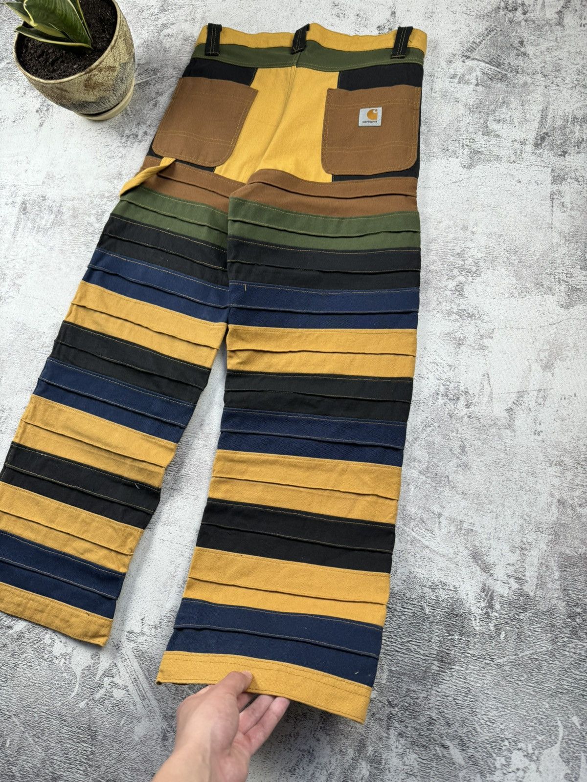 Carhartt Vintage 90S Striped Distressed Carpenter Carhartt Jeans Size US 30 / EU 46 - 5 Thumbnail