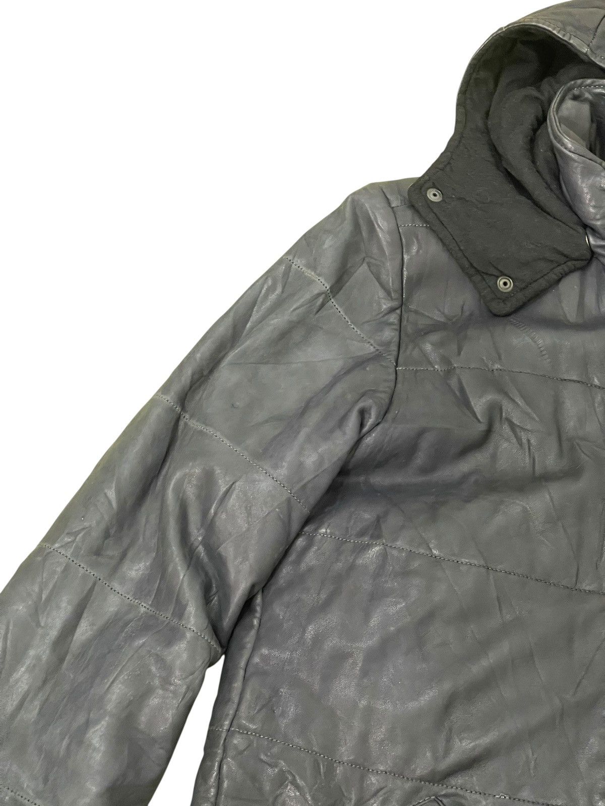 Giorgio Brato Giorgio Brato Leather Jacket Hoodie Slim 7🟩0 Size US M / EU 48-50 / 2 - 11 Thumbnail