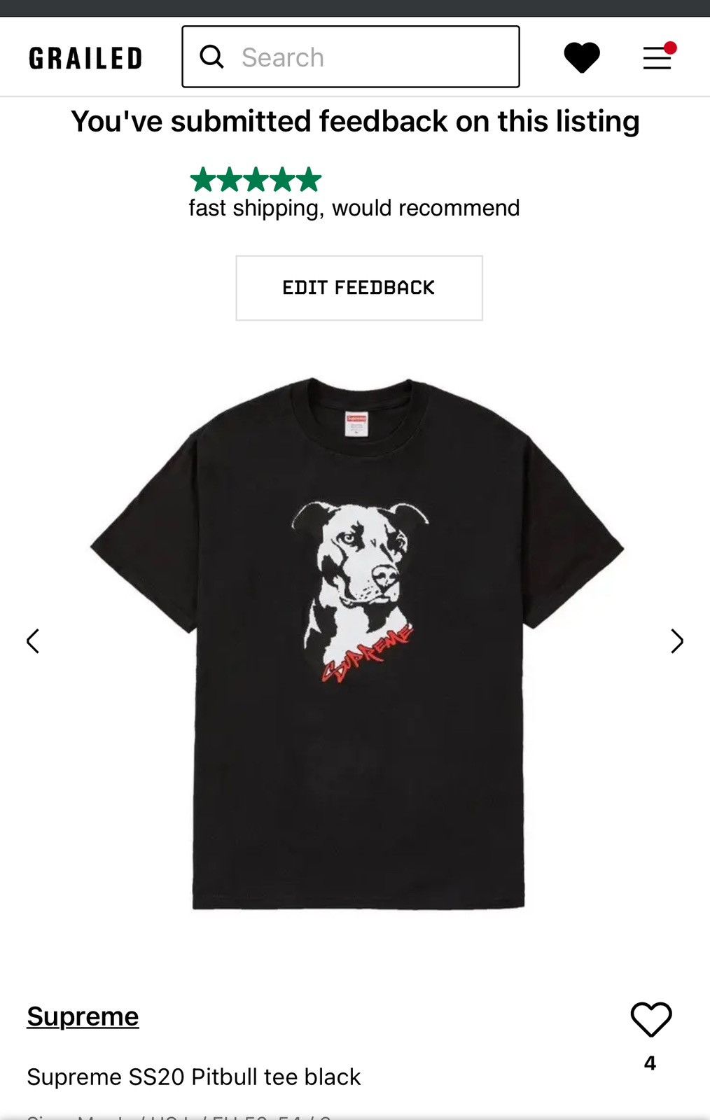 Supreme Supreme SS20 Pitbull Tee Black Size US L / EU 52-54 / 3 - 3 Thumbnail
