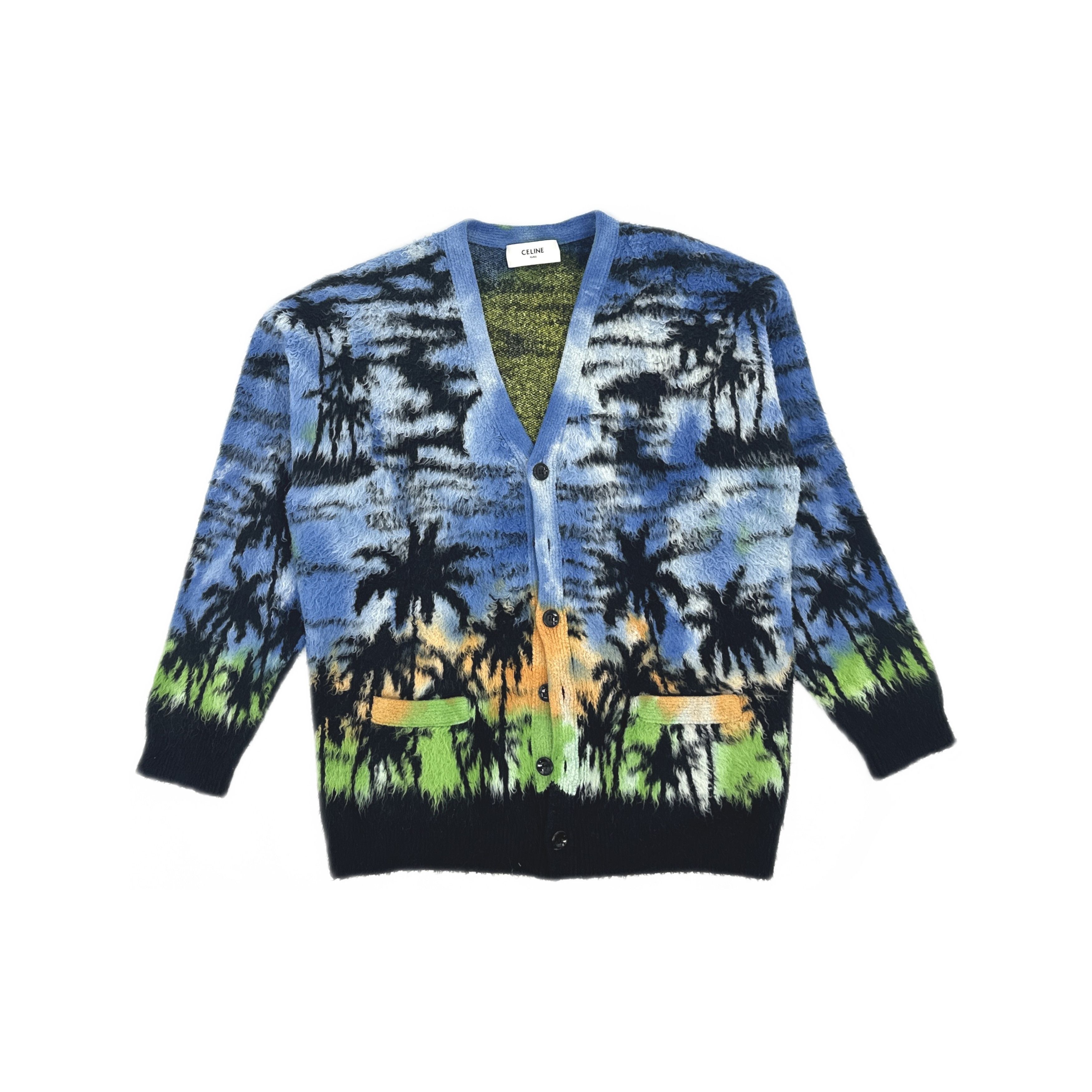 Celine Celine Sunset Palm Pattern Cardigan Size M Size US M / EU 48-50 / 2 - 1 Thumbnail