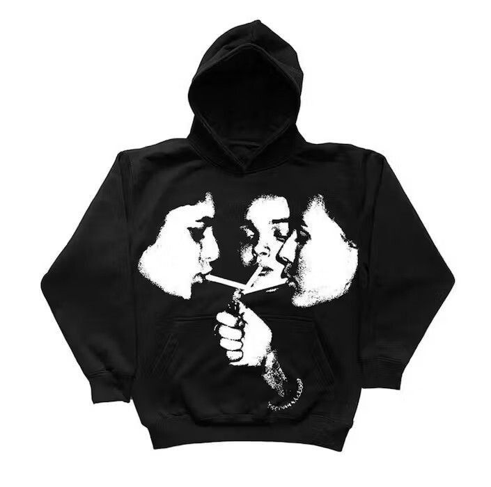 image of Vintage Company Hoodie in Black, Men's (Size Large)