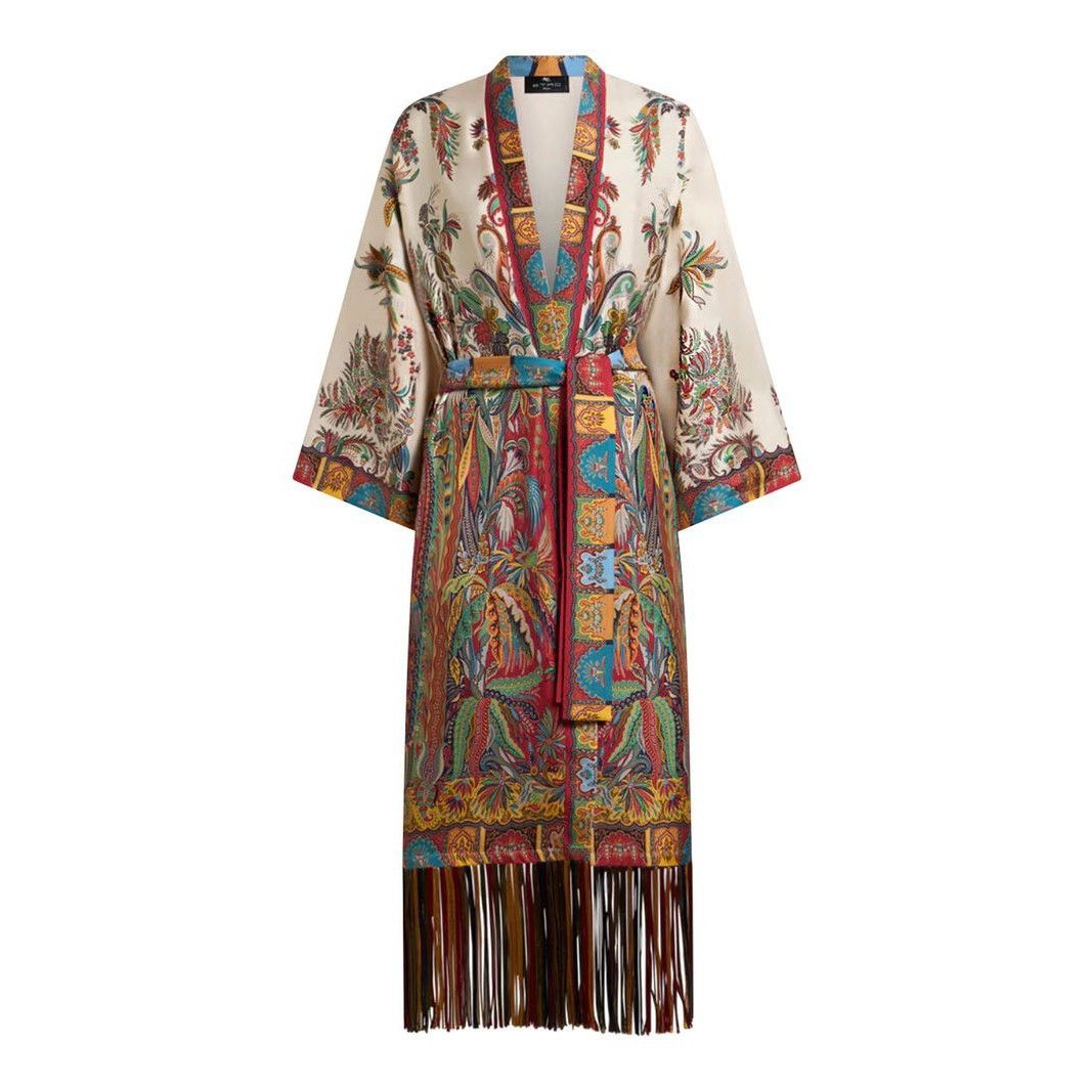 Etro ETRO Silk Duster Coat New & Authentic (Women's size:4;) Size S / US 4 / IT 40 - 1 Preview