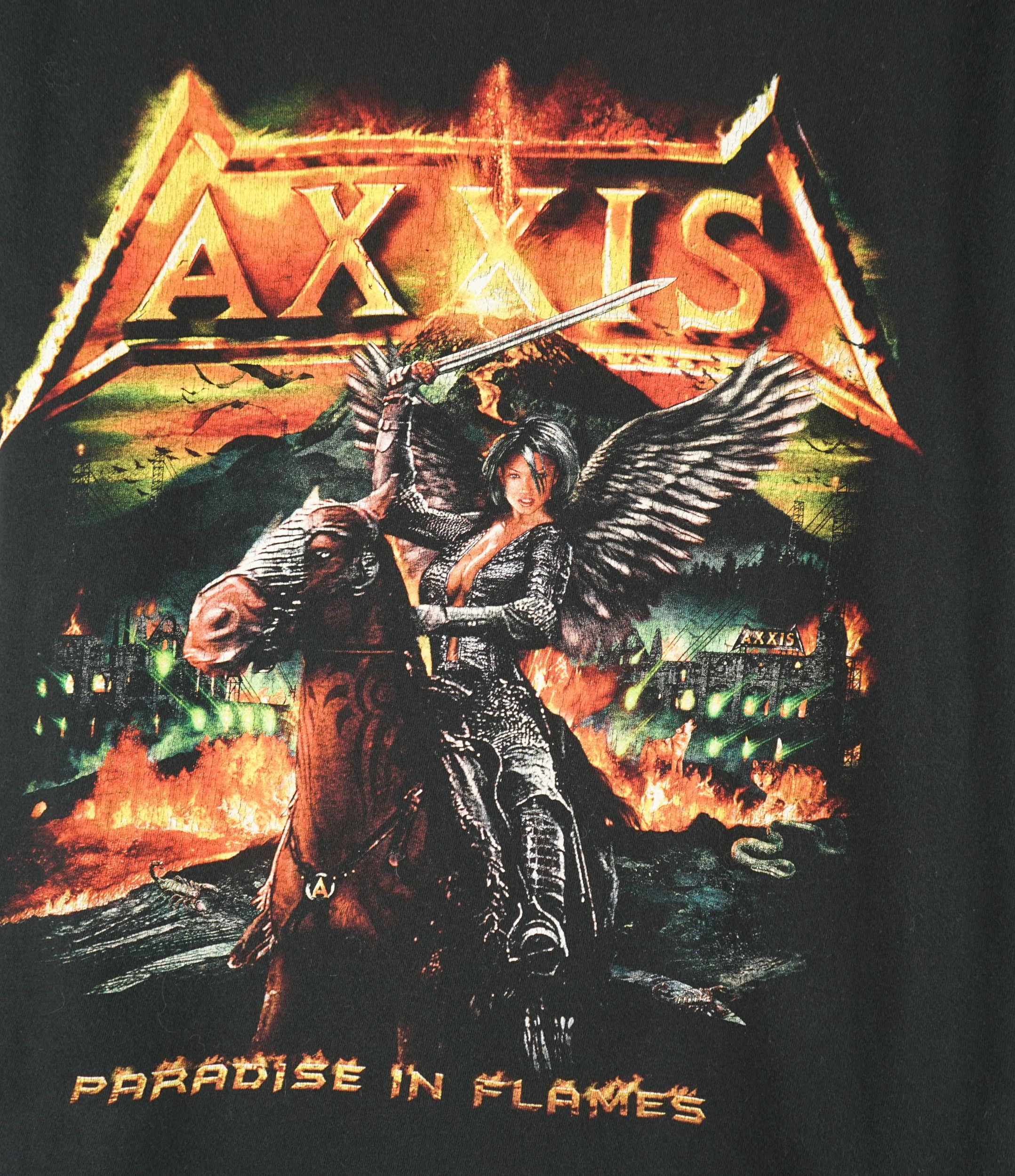 Band Tees × Vintage Vintage 2006 Axxis Band Tour T-Shirt Paradise In Flames Size US L / EU 52-54 / 3 - 2 Thumbnail
