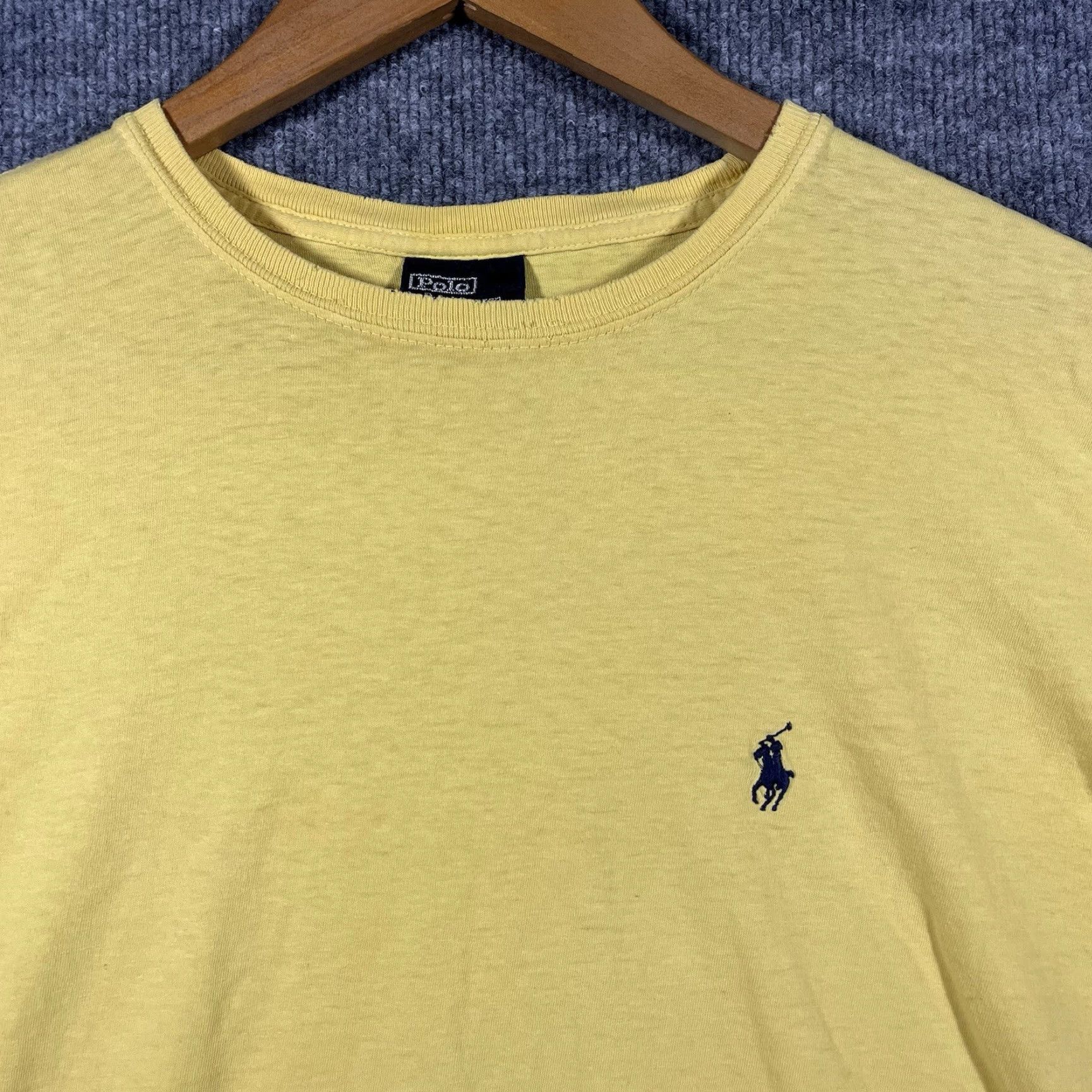 Polo Ralph Lauren VINTAGE Polo Ralph Lauren 90s Yellow Pony T Shirt Mens M 100% Cotton Short Sleeve Crew Neck Size US M / EU 48-50 / 2 - 2 Thumbnail