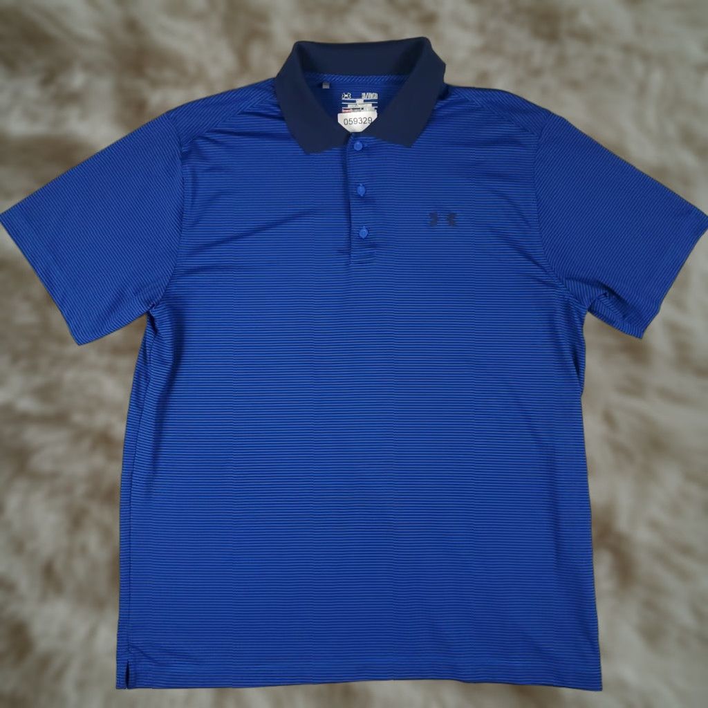 Under Armour Under Armour Polo Shirt Mens XL Blue Striped Golf Casual Short Sleeve Polo Shirt Mens XL Blue Striped Golf Casual Short Sleeve Size US XL / EU 56 / 4 - 1 Thumbnail