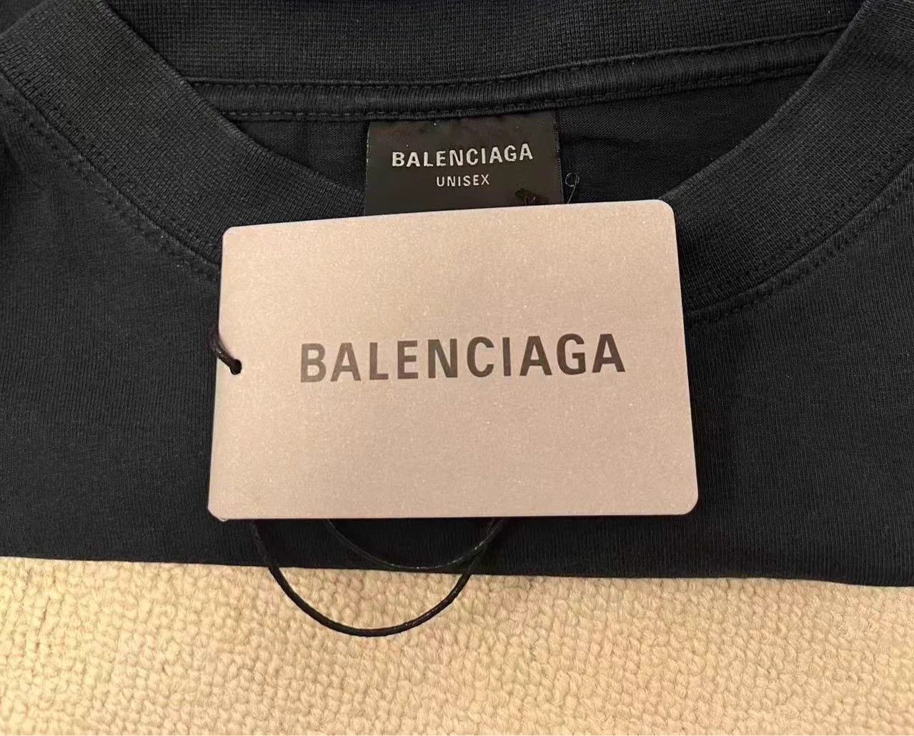 Balenciaga Balenciaga Men's Letter Print Crew Tee Black Size 3 Size US L / EU 52-54 / 3 - 4 Thumbnail