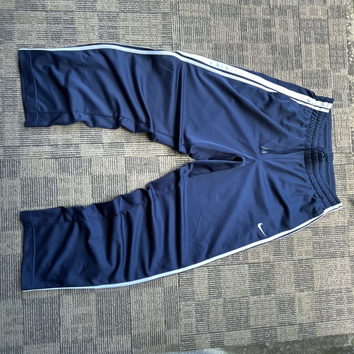 Nike Nike Y2K Navy Blue Swoosh Baggy Sweatpants Size US 32 / EU 48 - 1 Thumbnail