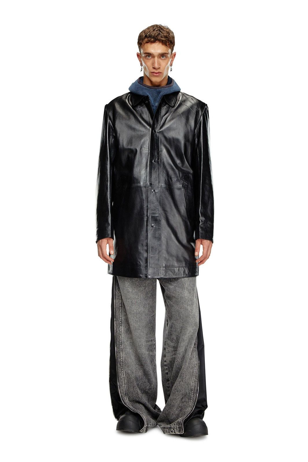 Diesel Diesel L-CORDIER Coated leather Coat Size US M / EU 48-50 / 2 - 2 Thumbnail