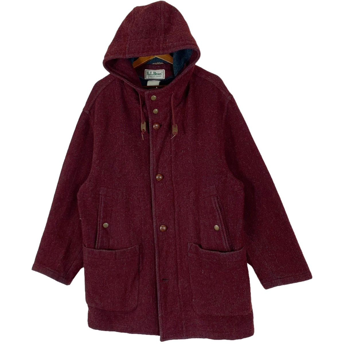 L.L. Bean × Vintage VINTAGE L.L. BEAN OUTDOOR WOOL HOODIE PARKA JACKET Size US M / EU 48-50 / 2 - 2 Thumbnail