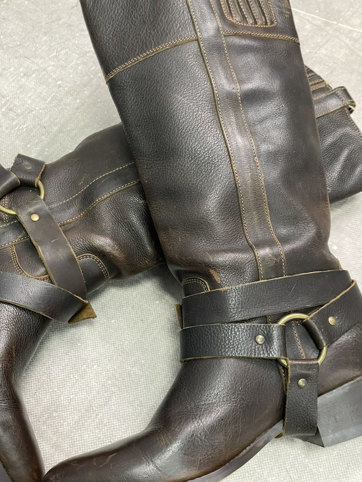 Wrangler Guidi style Tall wrangler Leather Biker Boots Western 90s Size US 7.5 / EU 40-41 - 9 Thumbnail
