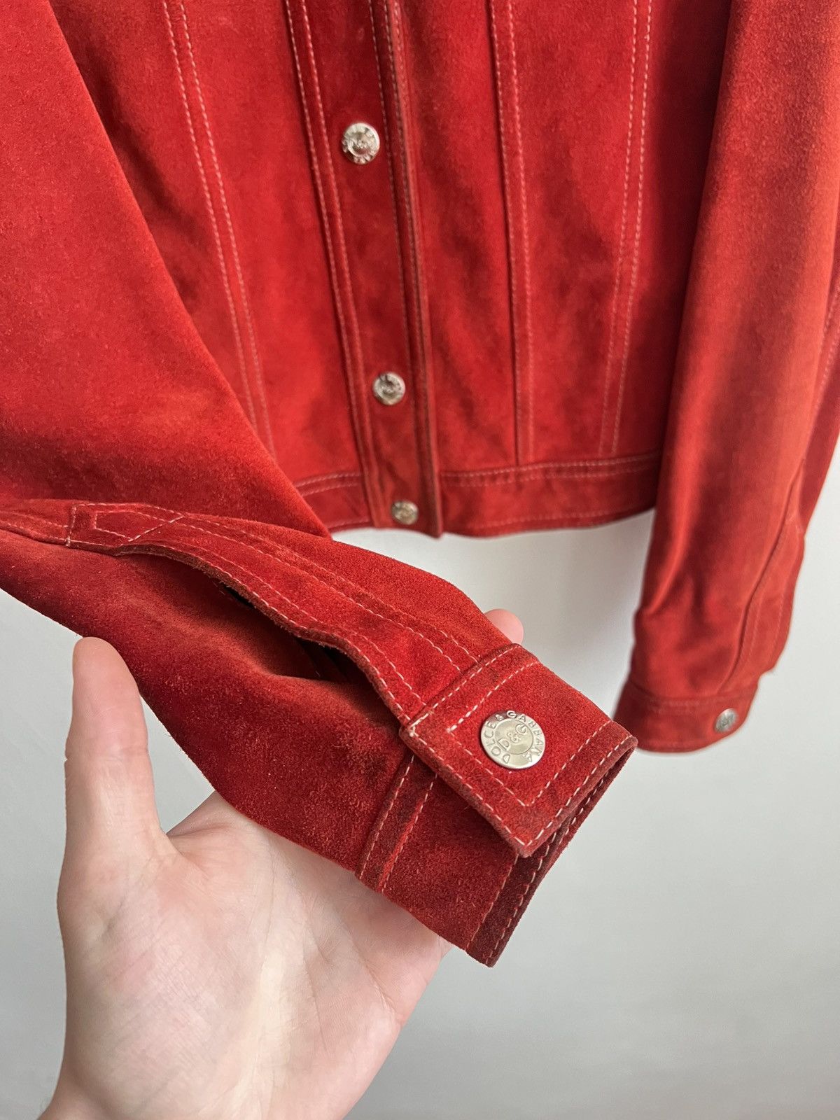 Dolce & Gabbana Vintage Dolce & Gabbana suede button up jacket Size L / US 10 / IT 46 - 3 Thumbnail