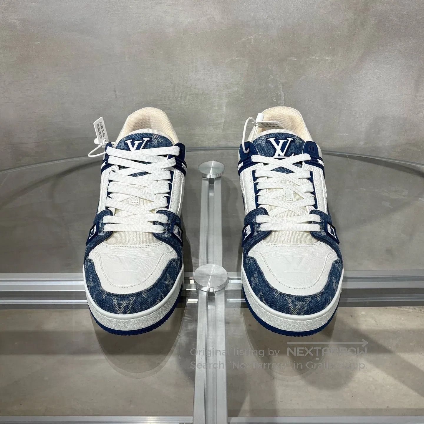 Louis Vuitton Louis Vuitton Rainer White Blue Jeans boardshoes Size US 9 / EU 42 - 2 Thumbnail