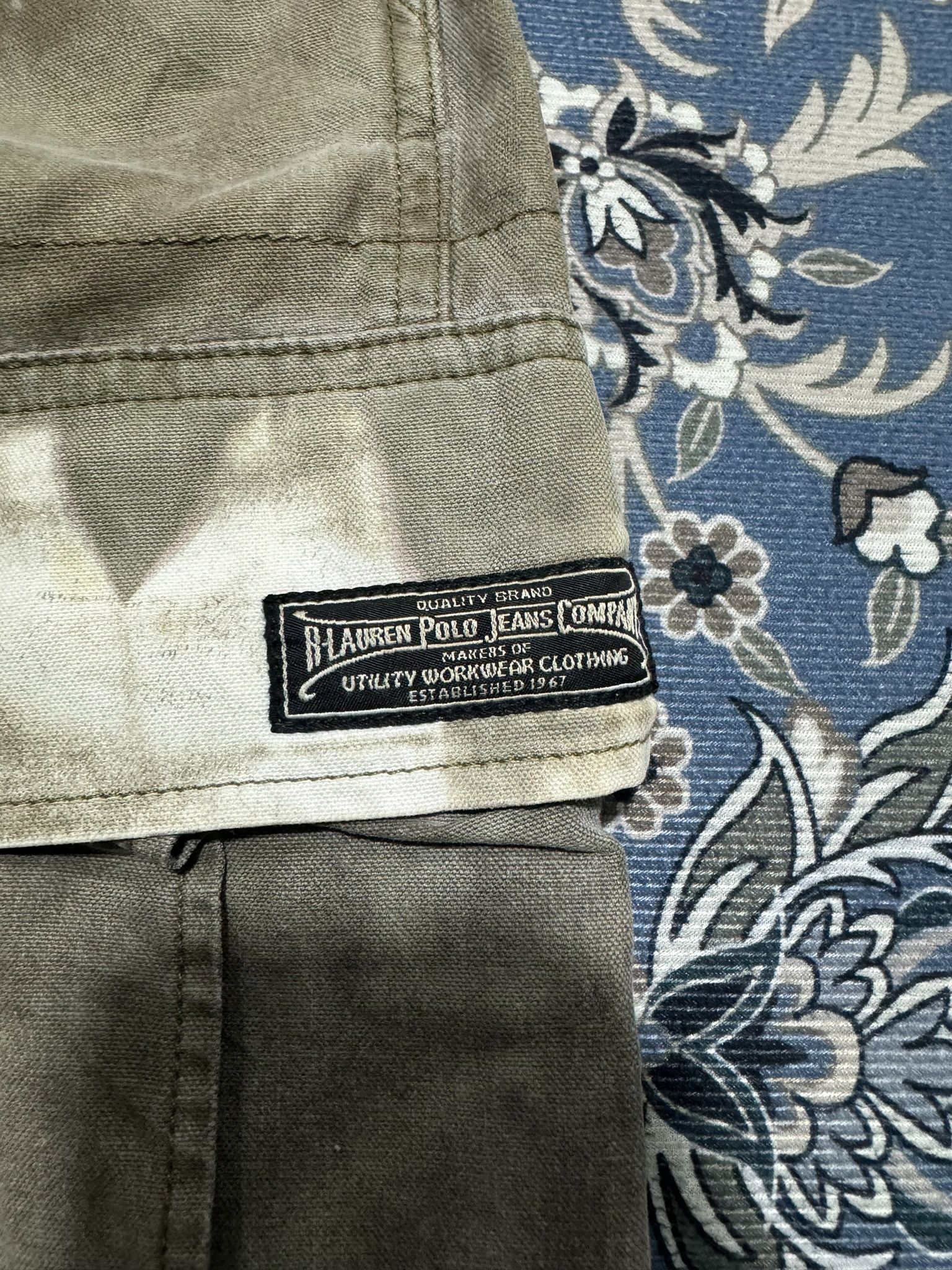 Beauty Beast × Polo Ralph Lauren × RRL Ralph Lauren Polo Ralph Lauren Military US Army Acid Wash Cargo Pants Size US 31 - 5 Thumbnail