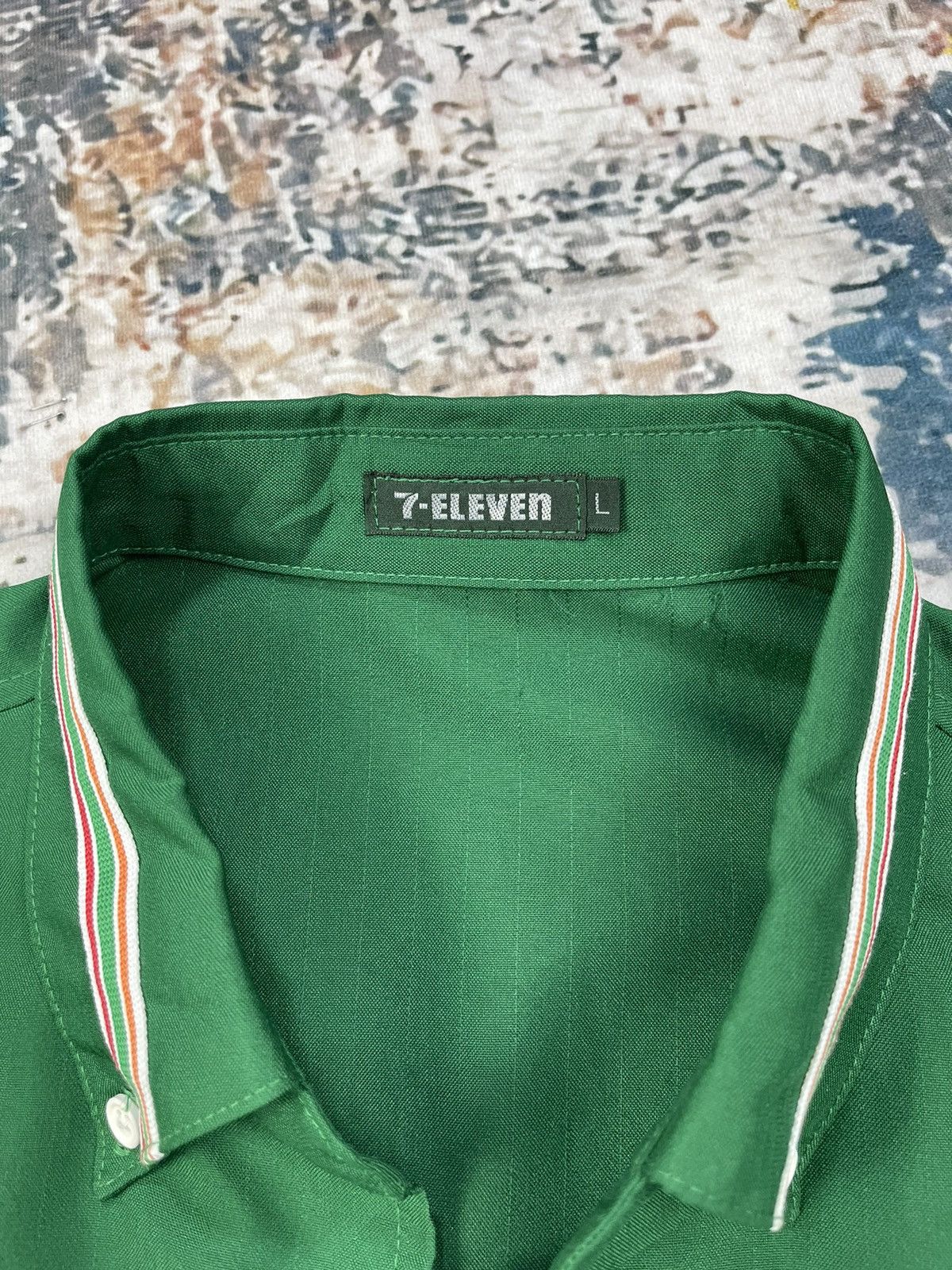 Japanese Brand Vtg 7 ELEVEN Back Spell Zipper Overshirt Uniform Size US L / EU 52-54 / 3 - 9 Thumbnail