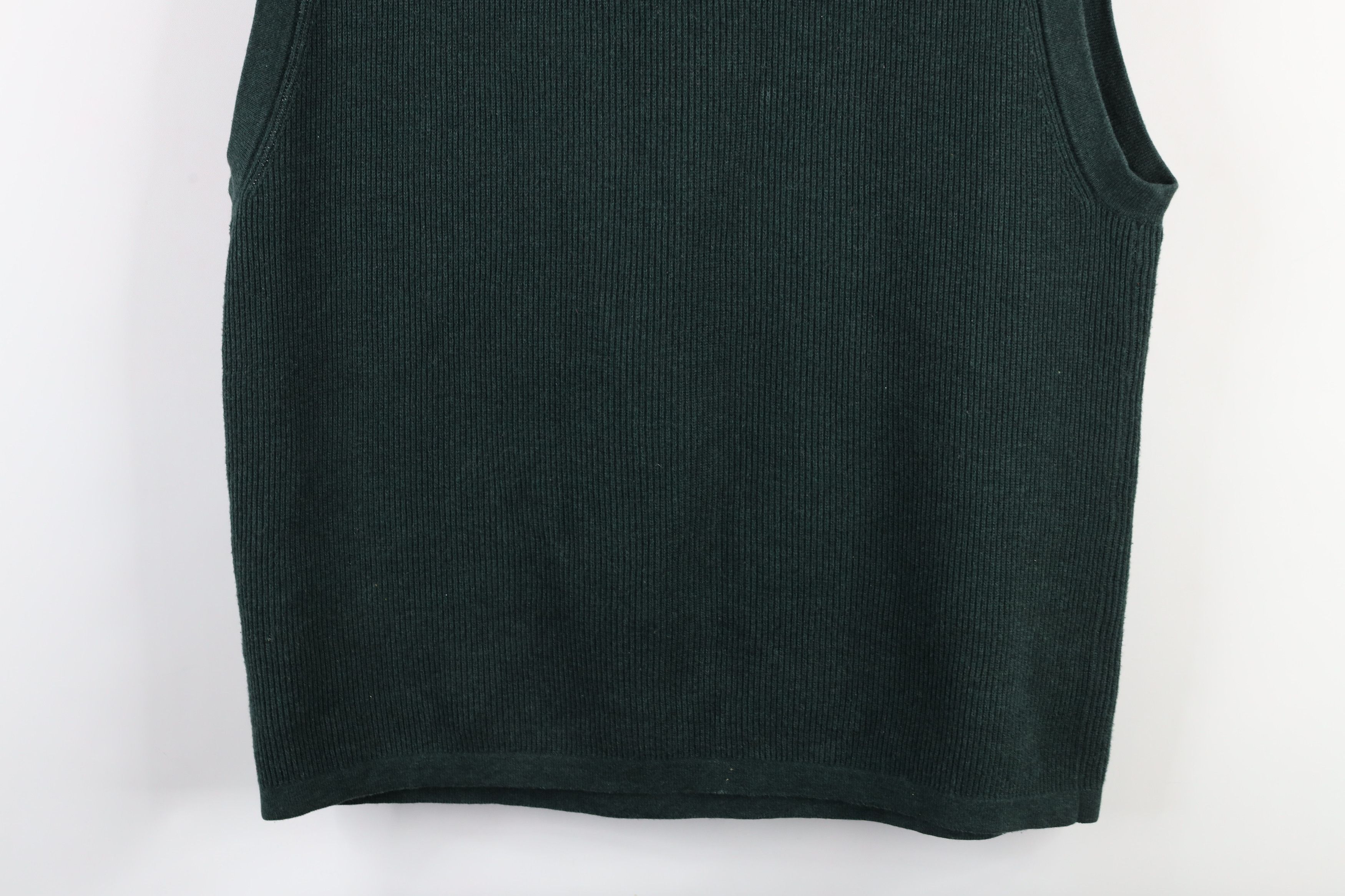 Eddie Bauer × Vintage Vintage 90s Eddie Bauer Cotton Ribbed Knit Sweater Vest Size US M / EU 48-50 / 2 - 10 Thumbnail